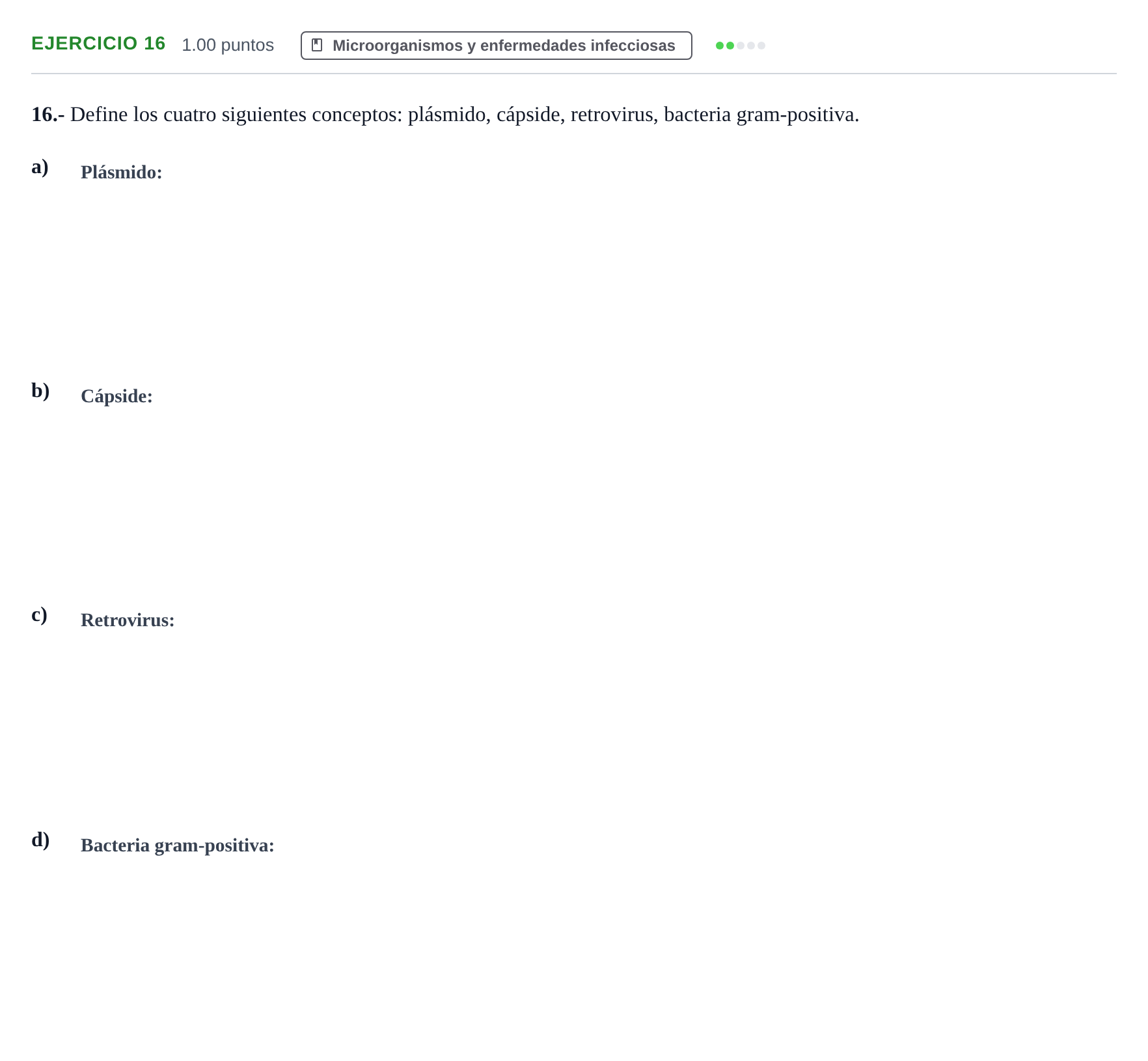 Enunciado: Problema 16 · Biología PAU Navarra Extraordinaria 2021