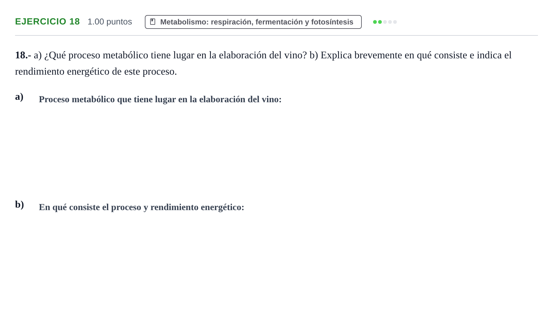 Enunciado: Problema 18 · Biología PAU Navarra Extraordinaria 2021