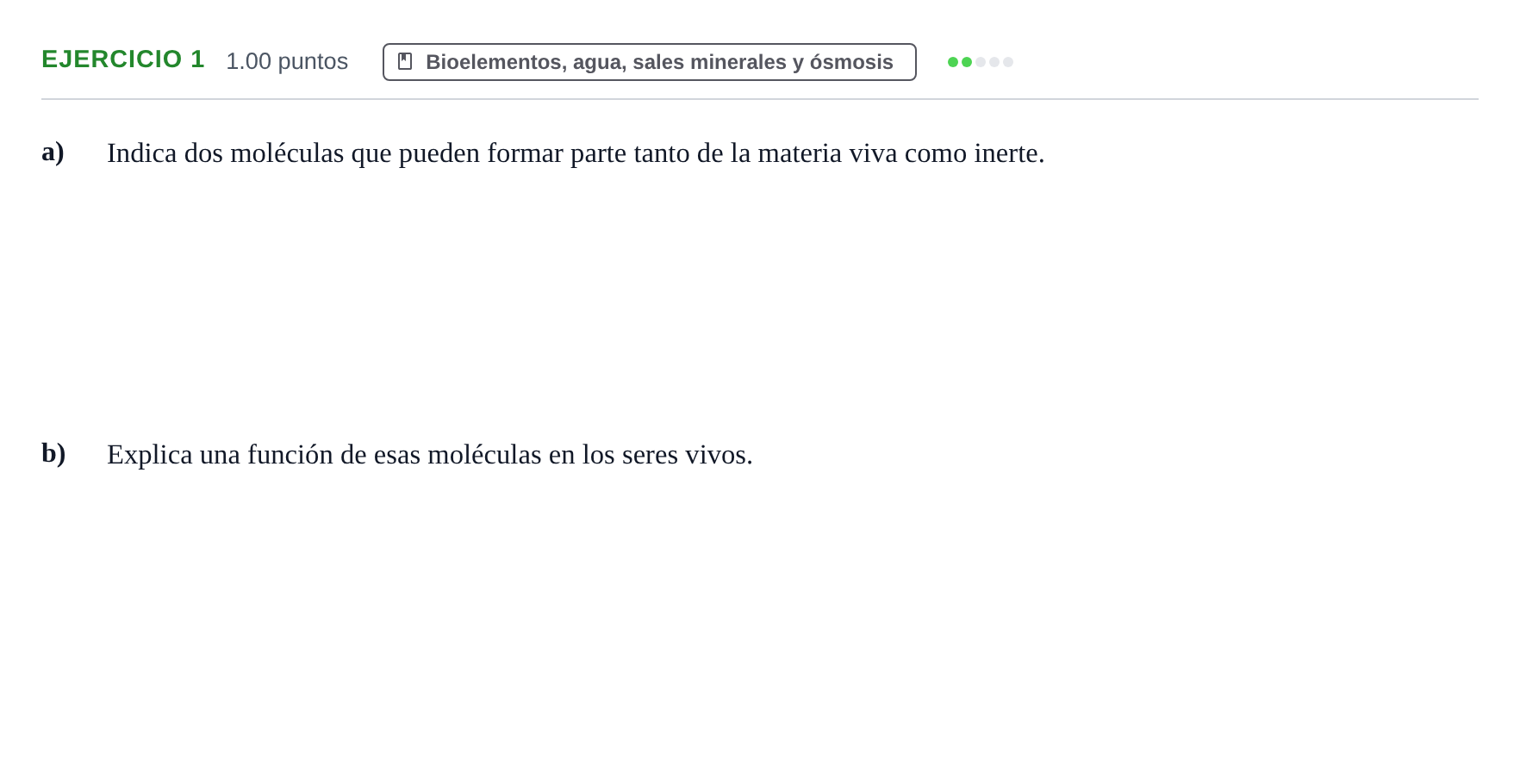Enunciado: Problema 1 · Biología PAU Navarra Extraordinaria 2021