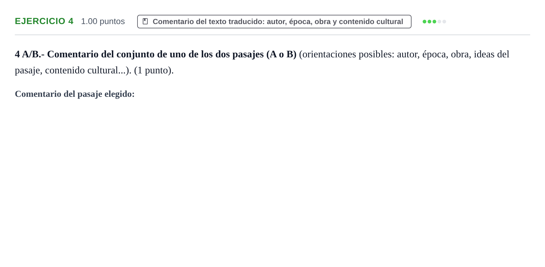 Enunciado: Problema 4 · Griego II PAU Navarra Extraordinaria 2021