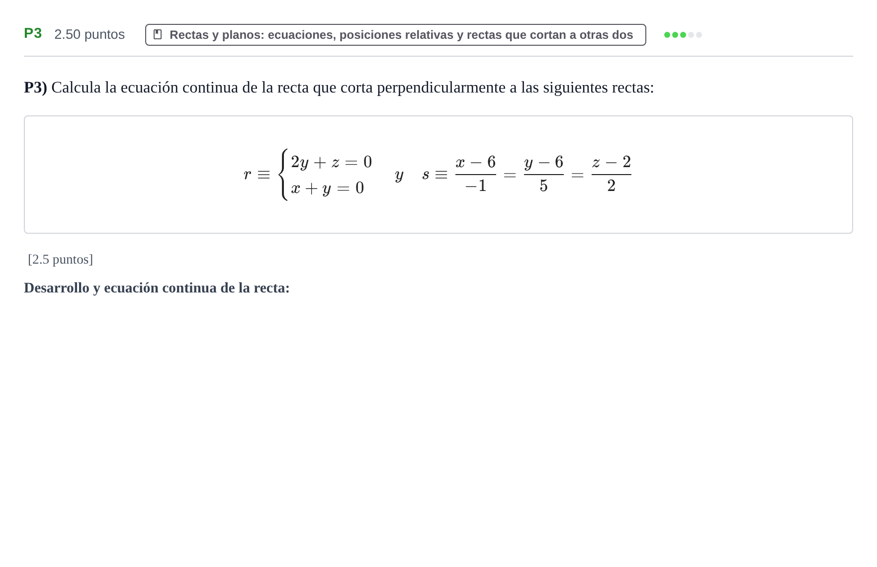 Enunciado: Ejercicio P3 · Matemáticas II PAU Navarra Extraordinaria 2021