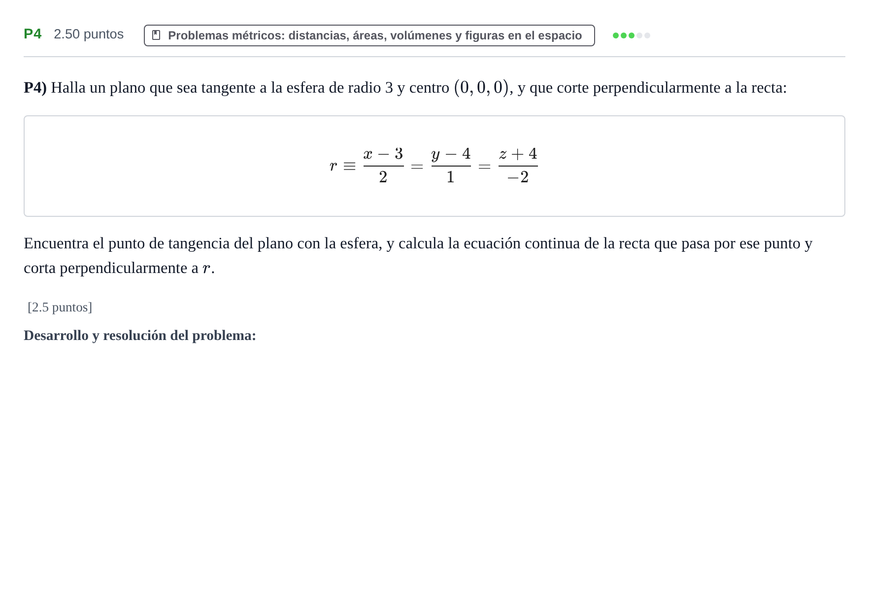 Enunciado: Ejercicio P4 · Matemáticas II PAU Navarra Extraordinaria 2021