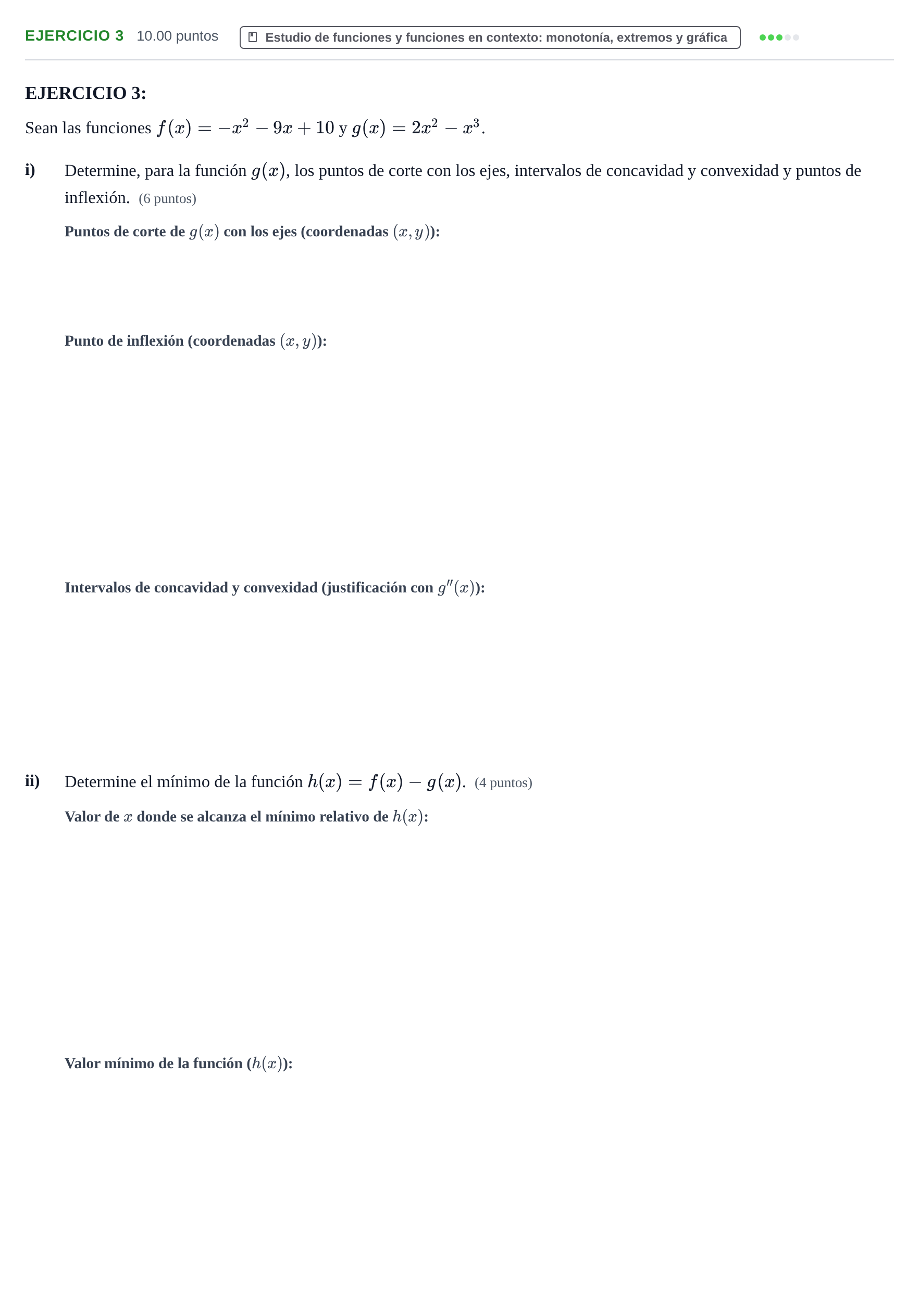 Enunciado: Ejercicio 3 · Matemáticas aplicadas a las Ciencias Sociales II PAU Navarra Extraordinaria 2021