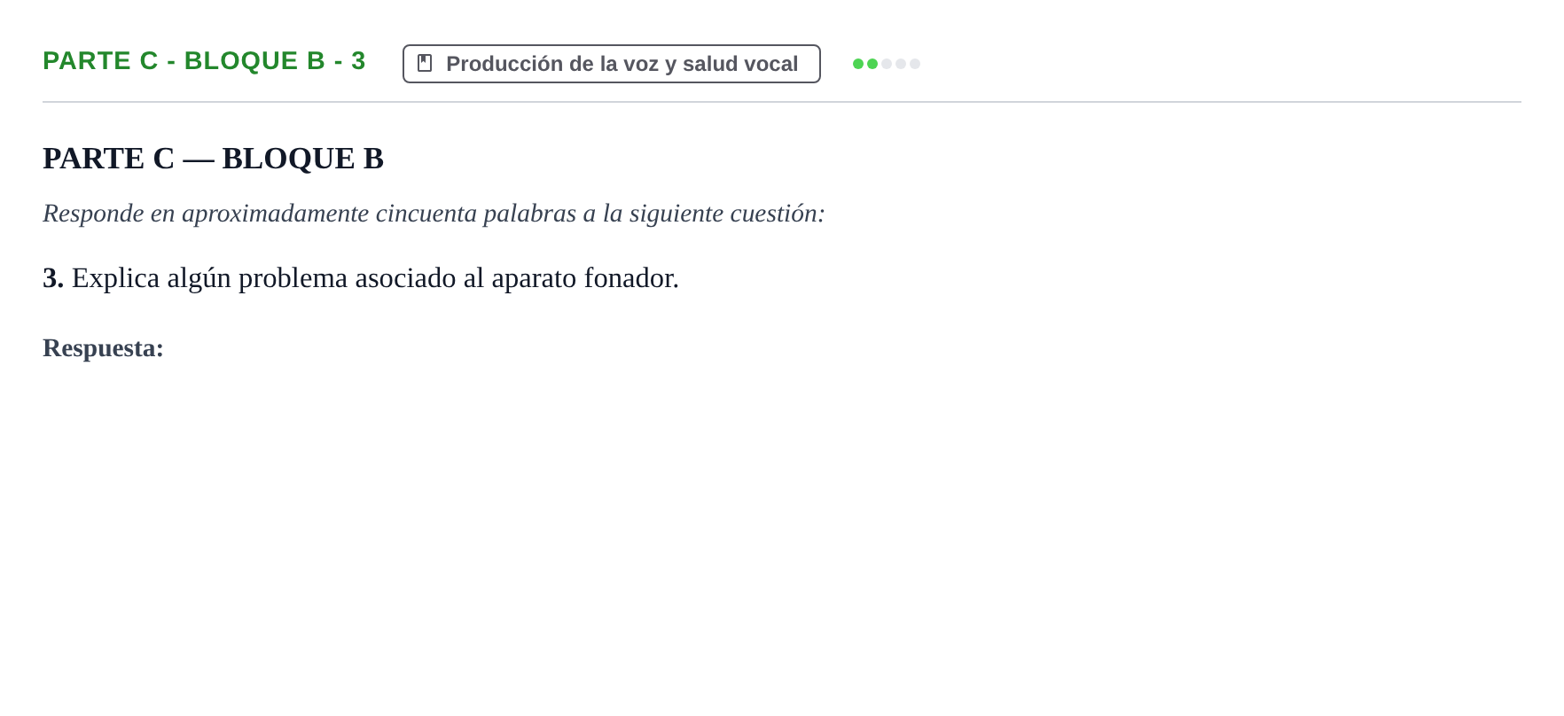 Enunciado: Ejercicio Parte C - Bloque B - 3 · Coro y Técnica Vocal PAU Murcia Ordinaria 2024
