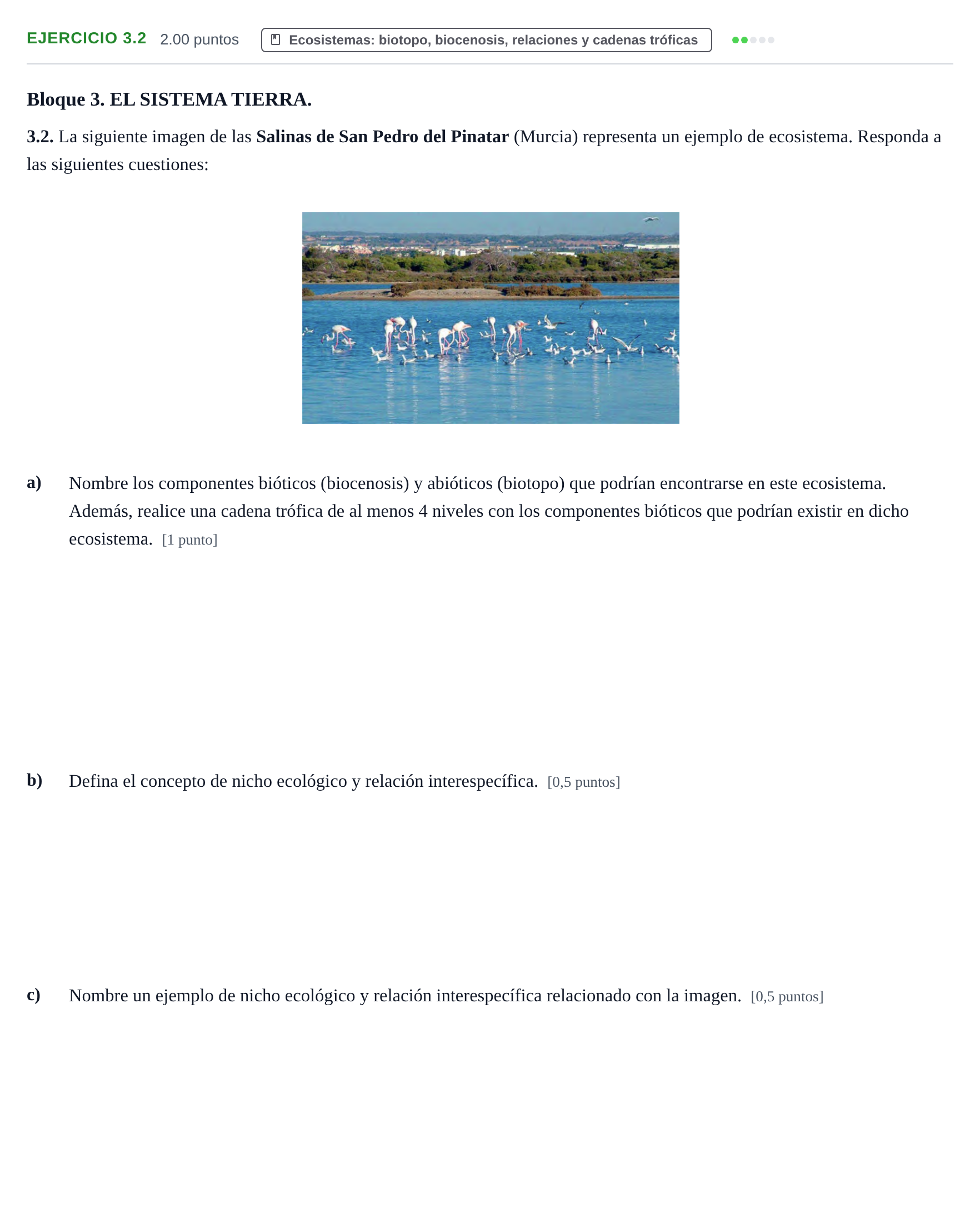 Enunciado: Ejercicio 3.2 · Ciencias Generales PAU Murcia Ordinaria 2024
