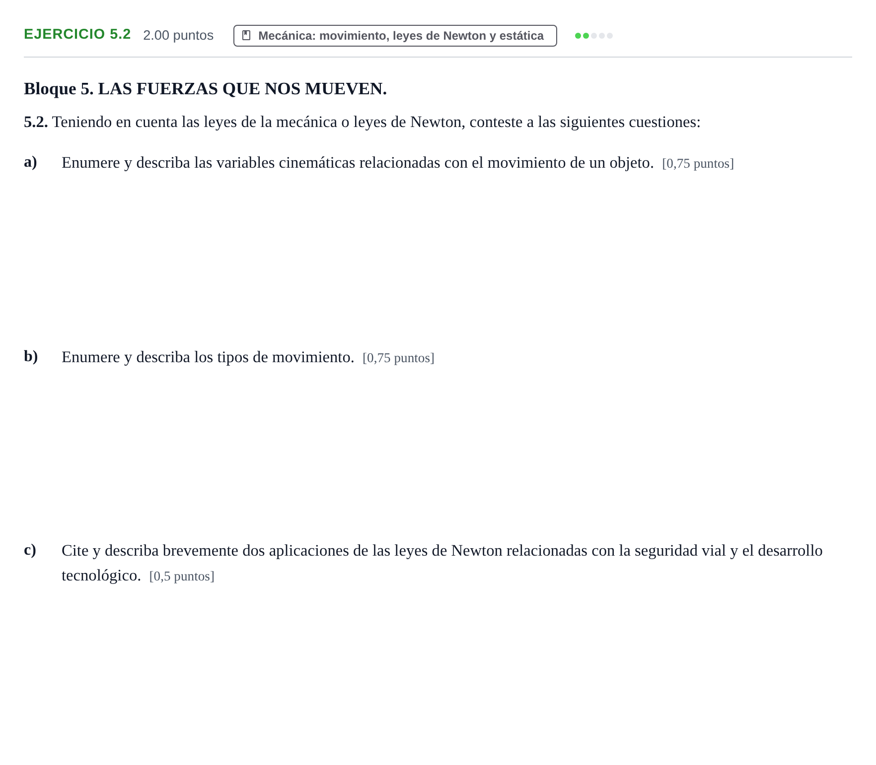 Enunciado: Ejercicio 5.2 · Ciencias Generales PAU Murcia Ordinaria 2024