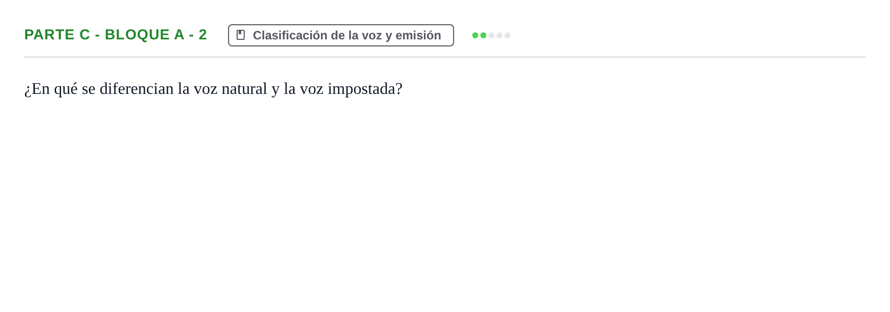 Enunciado: Ejercicio Parte C - Bloque A - 2 · Coro y Técnica Vocal PAU Murcia Extraordinaria 2024