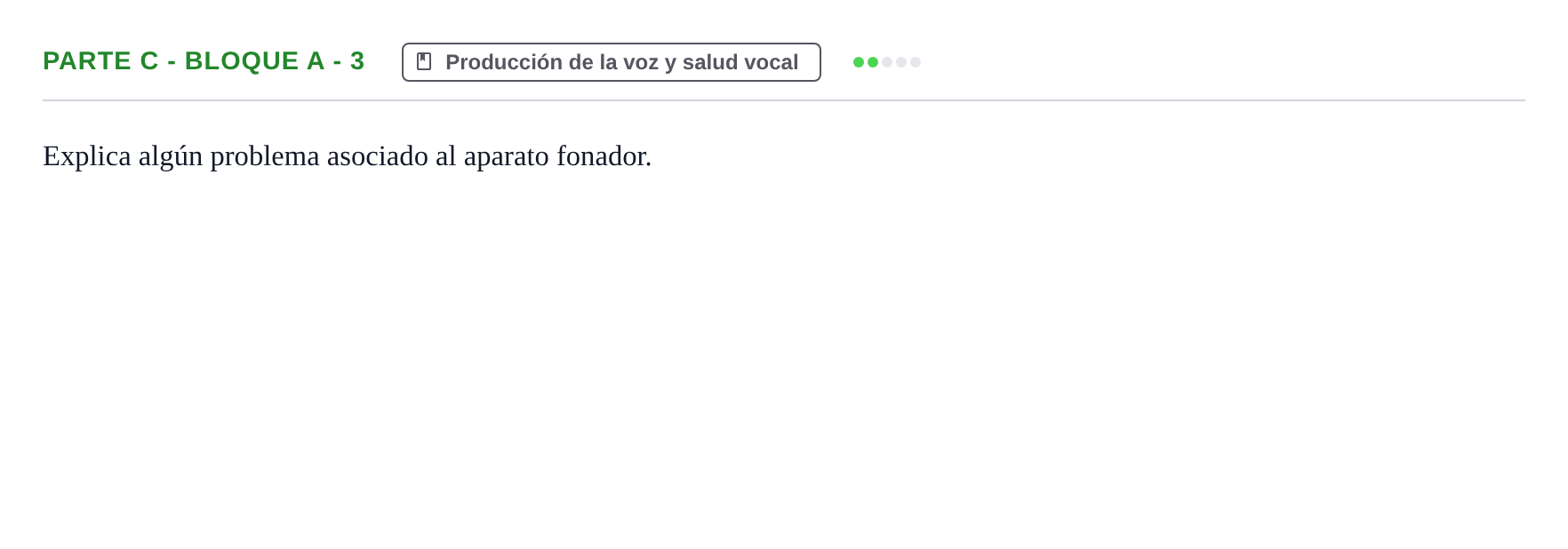 Enunciado: Ejercicio Parte C - Bloque A - 3 · Coro y Técnica Vocal PAU Murcia Extraordinaria 2024