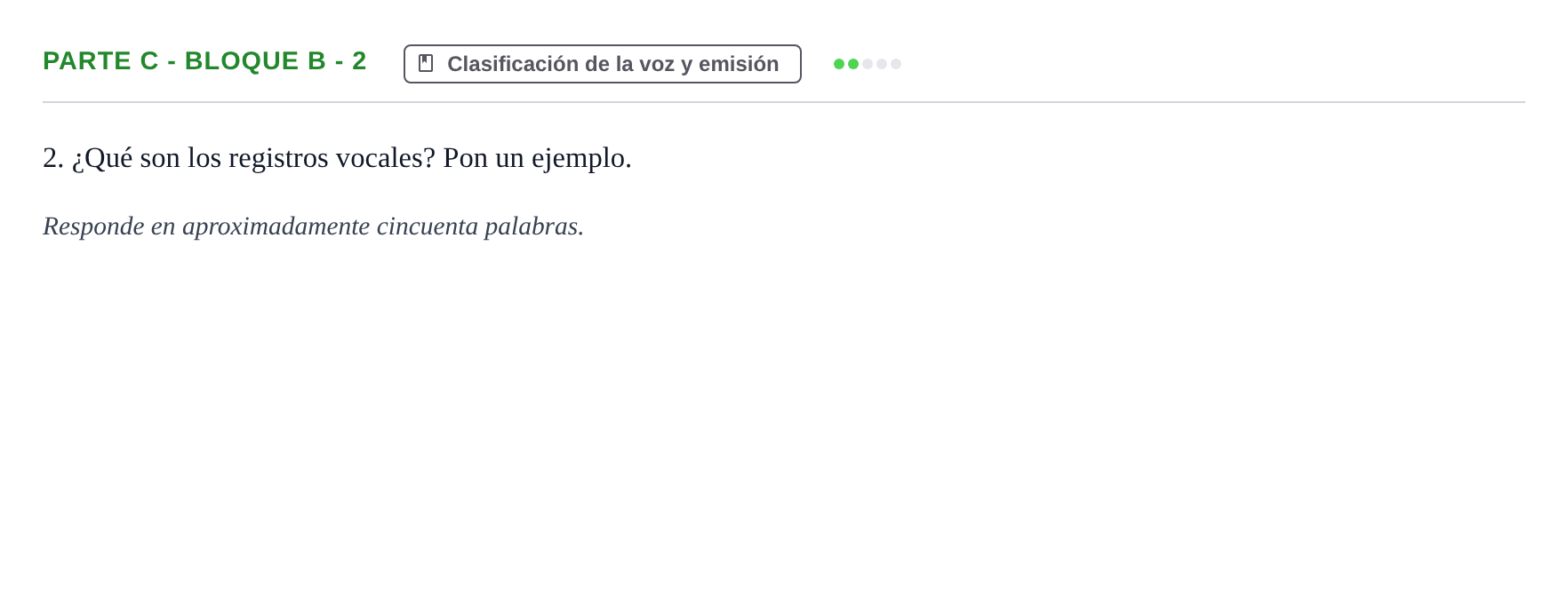 Enunciado: Ejercicio Parte C - Bloque B - 2 · Coro y Técnica Vocal PAU Murcia Extraordinaria 2024