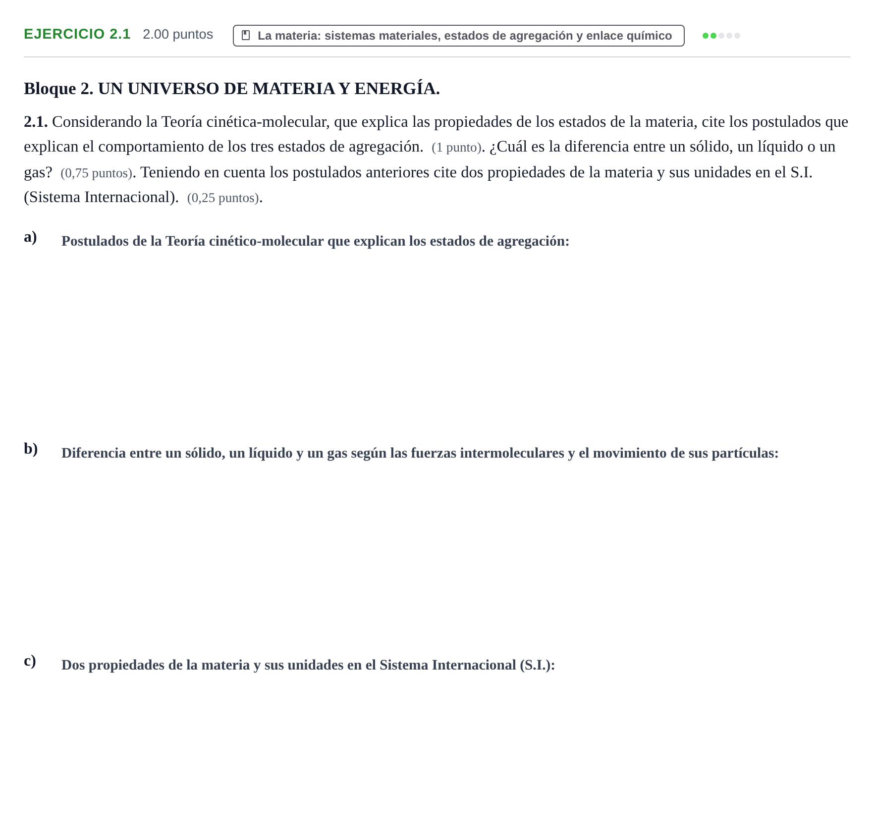 Enunciado: Ejercicio 2.1 · Ciencias Generales PAU Murcia Extraordinaria 2024