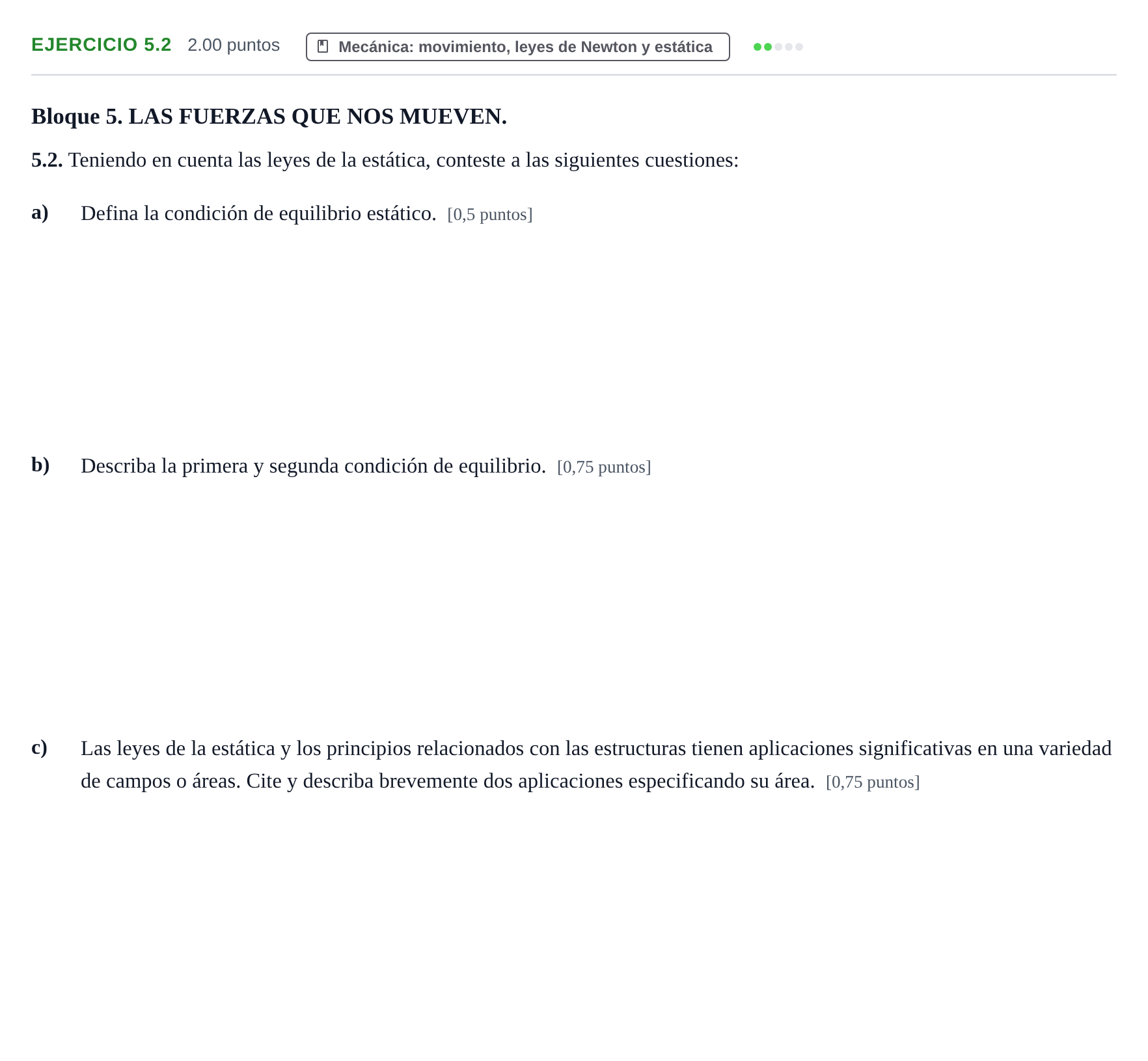 Enunciado: Ejercicio 5.2 · Ciencias Generales PAU Murcia Extraordinaria 2024