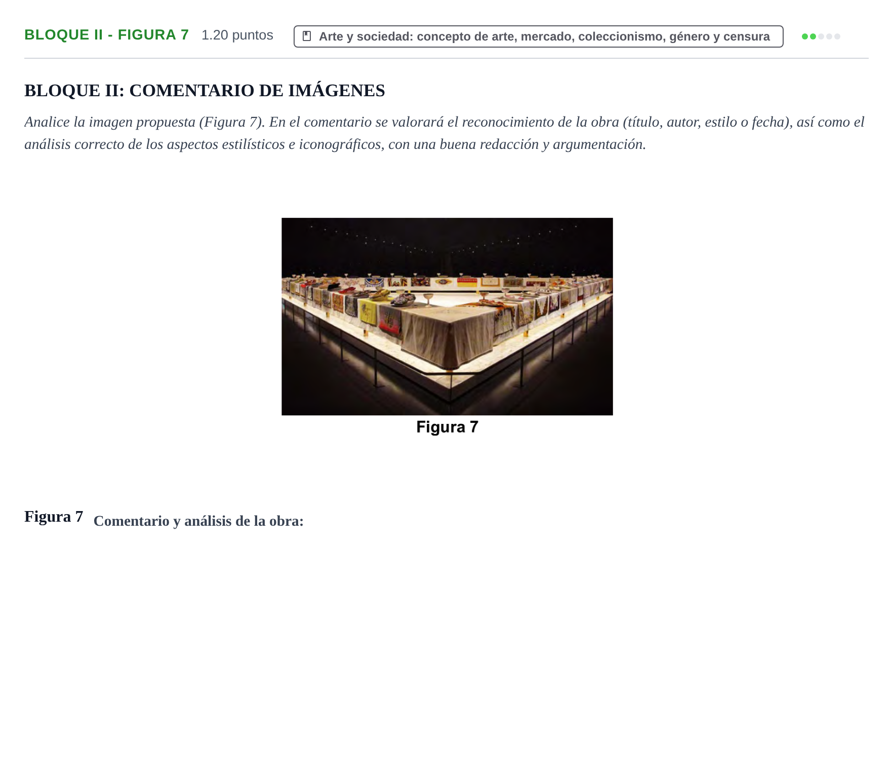 Enunciado: Bloque II - Figura 7 · Movimientos Culturales y Artísticos PAU Murcia Ordinaria 2024