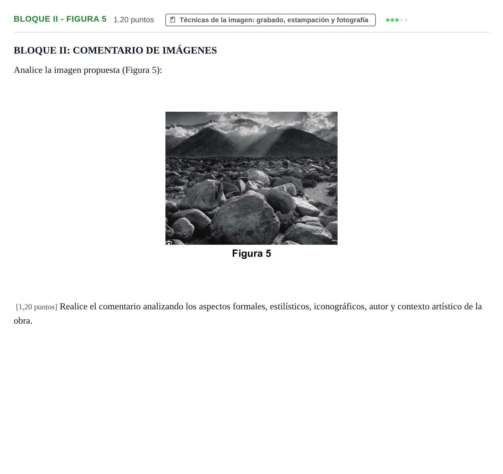 Enunciado: Bloque II - Figura 5 · Movimientos Culturales y Artísticos PAU Murcia Extraordinaria 2024
