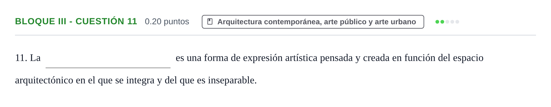 Enunciado: Bloque III - Cuestión 11 · Movimientos Culturales y Artísticos PAU Murcia Extraordinaria 2024
