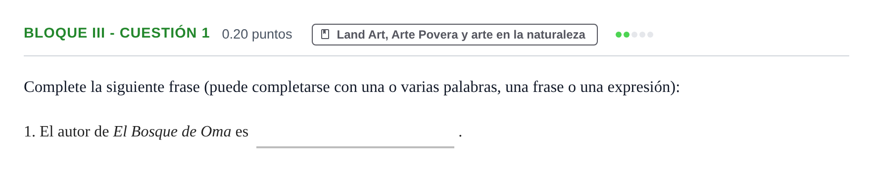Enunciado: Bloque III - Cuestión 1 · Movimientos Culturales y Artísticos PAU Murcia Extraordinaria 2024