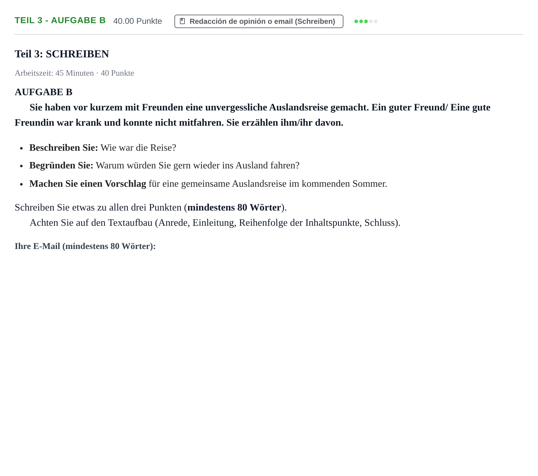 Enunciado: Ejercicio Teil 3 - Aufgabe B · Alemán PAU Murcia Ordinaria 2023