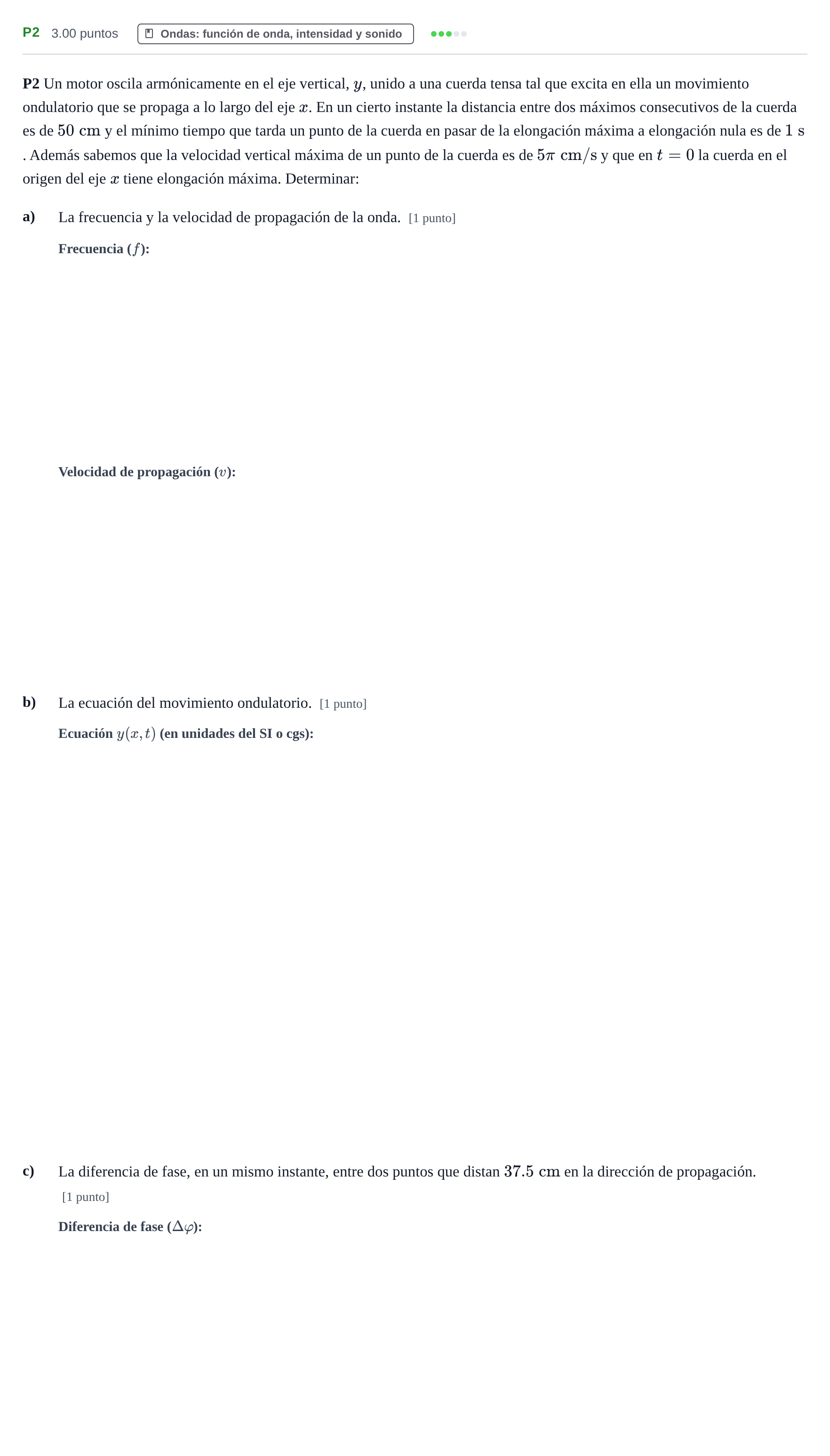 Enunciado: Ejercicio P2 · Física PAU Murcia Ordinaria 2023