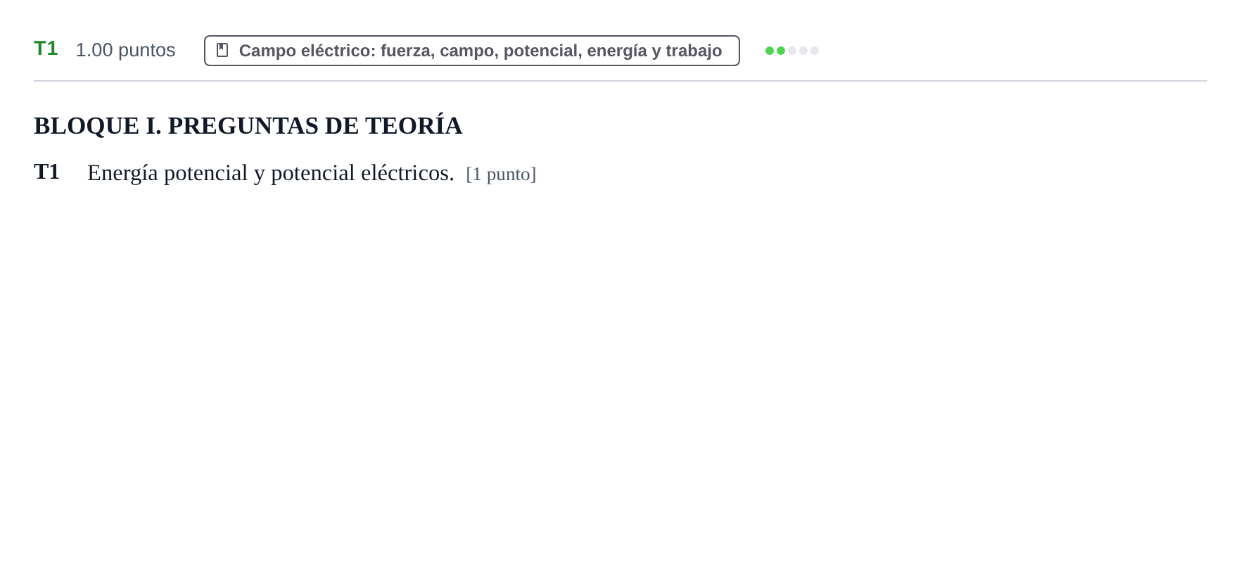 Enunciado: Ejercicio T1 · Física PAU Murcia Ordinaria 2023