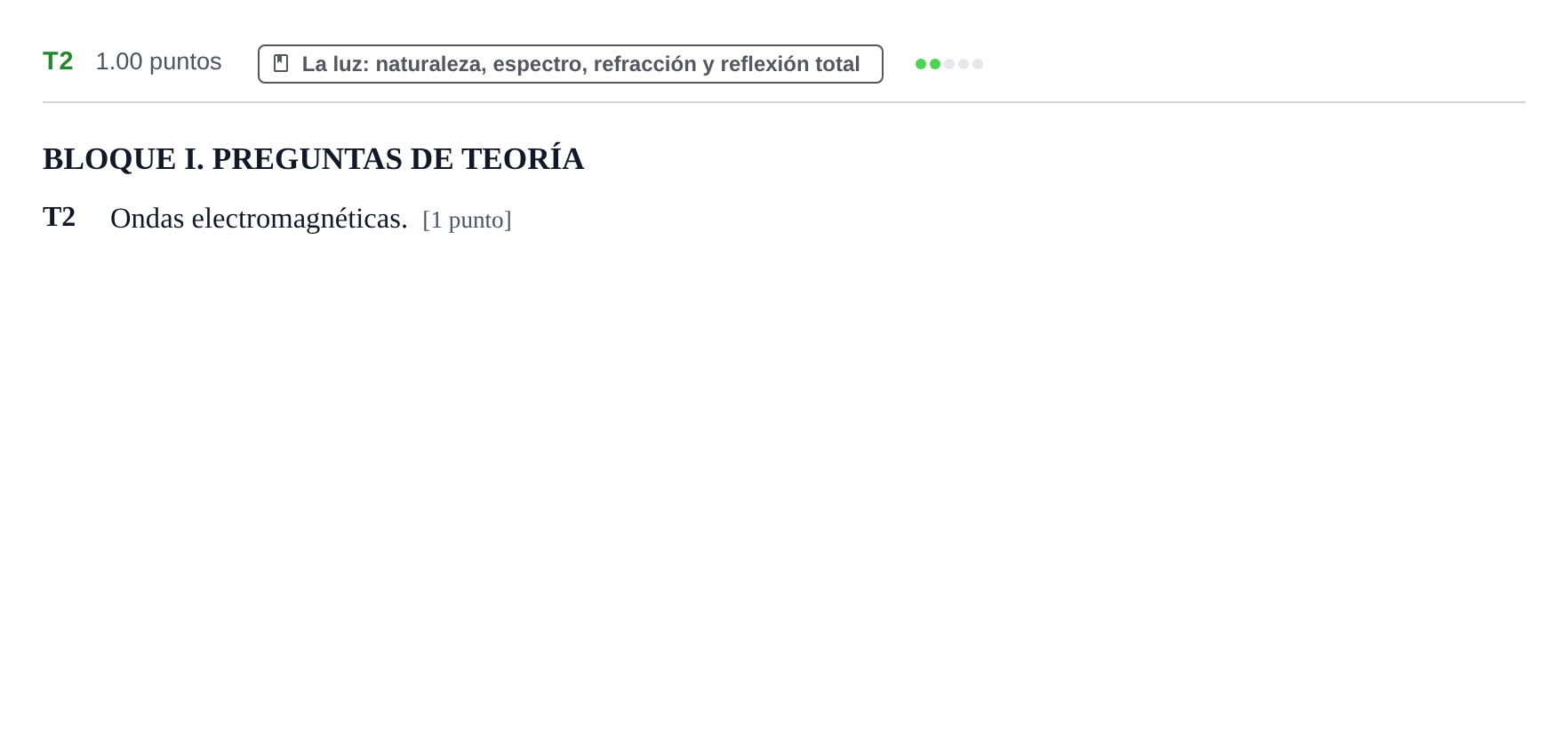 Enunciado: Ejercicio T2 · Física PAU Murcia Ordinaria 2023