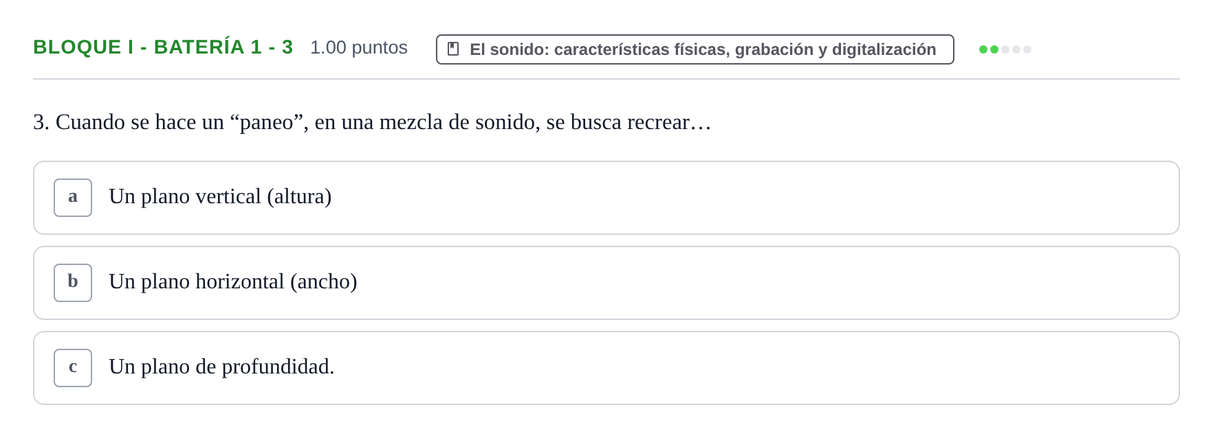 Enunciado: Bloque I - Batería 1 - 3 · Cultura Audiovisual II PAU Murcia Ordinaria 2023