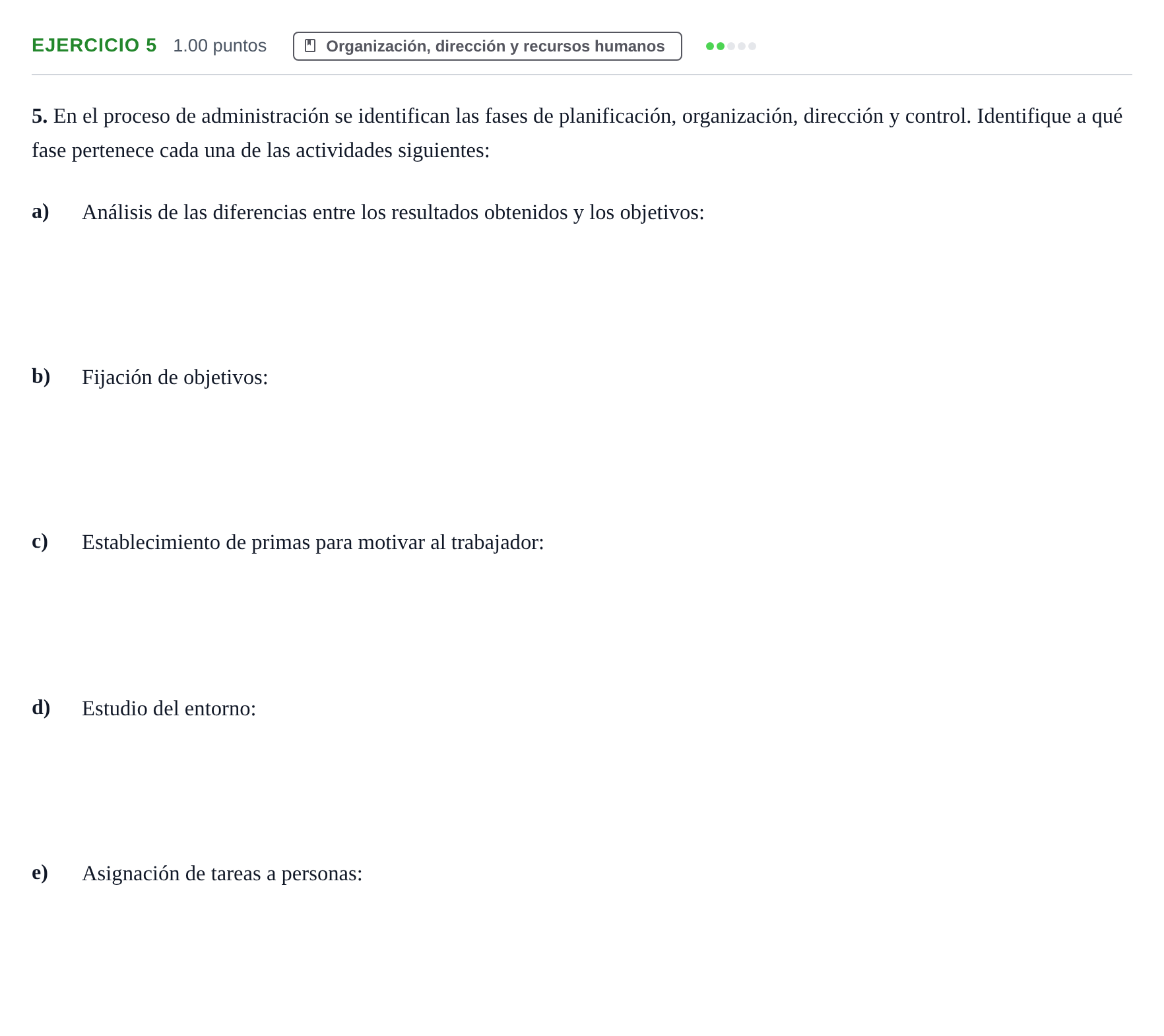 Enunciado: Problema 5 · Empresa y Diseño de Modelos de Negocio PAU Murcia Ordinaria 2023