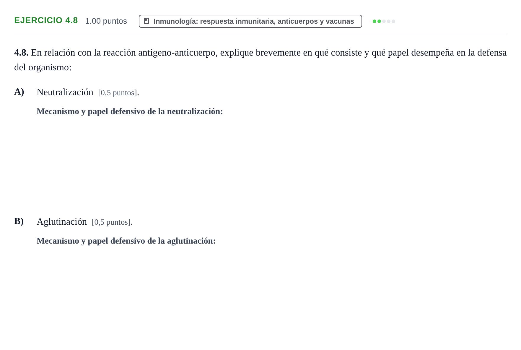 Enunciado: Ejercicio 4.8 · Biología PAU Murcia Ordinaria 2023