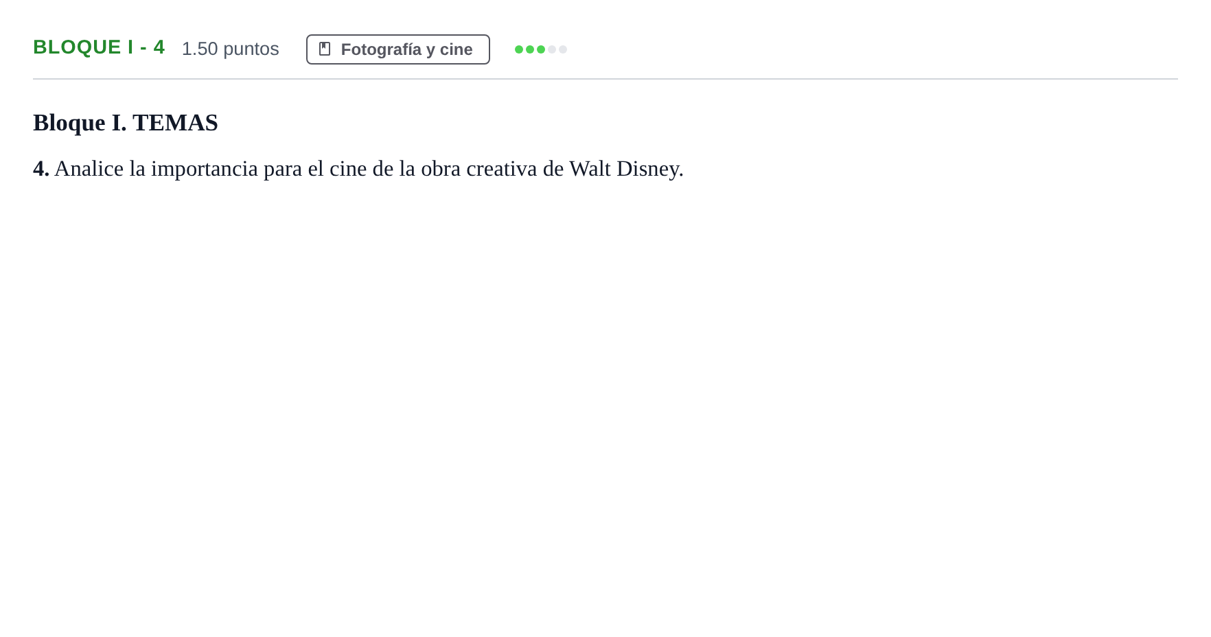 Enunciado: Bloque I - 4 · Fundamentos Artísticos PAU Murcia Ordinaria 2023
