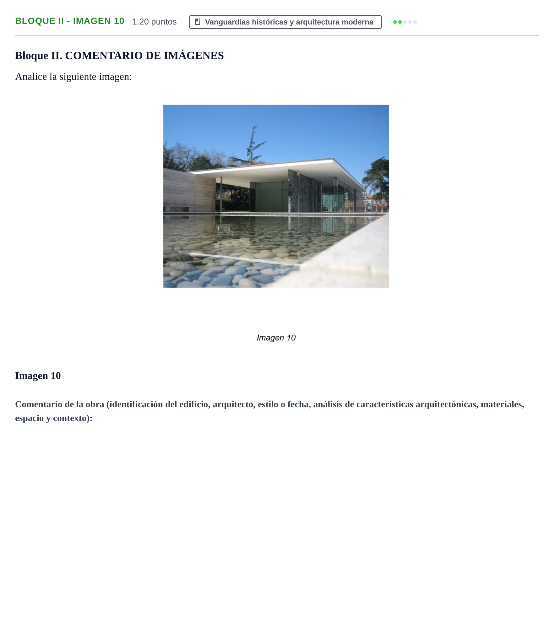 Enunciado: Bloque II - Imagen 10 · Fundamentos Artísticos PAU Murcia Ordinaria 2023