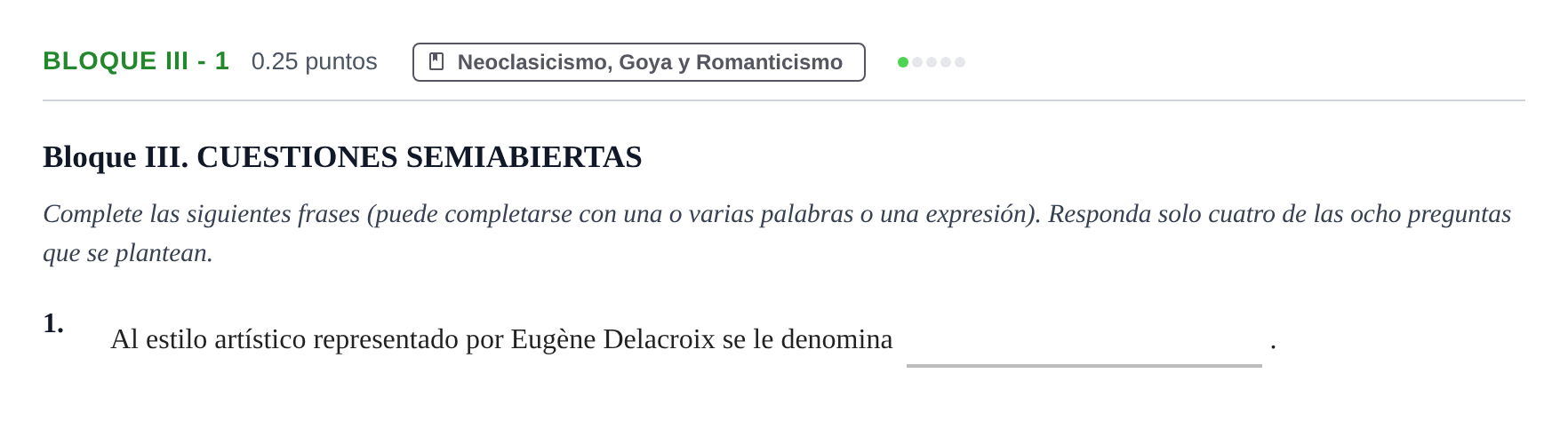 Enunciado: Bloque III - 1 · Fundamentos Artísticos PAU Murcia Ordinaria 2023