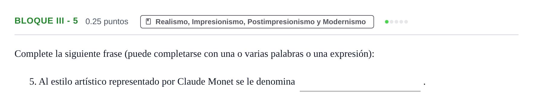 Enunciado: Bloque III - 5 · Fundamentos Artísticos PAU Murcia Ordinaria 2023
