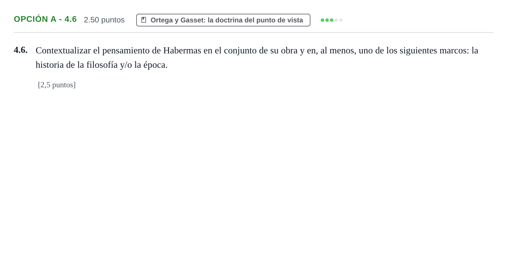Enunciado: Opción A - 4.6 · Historia de la Filosofía PAU Murcia Ordinaria 2023