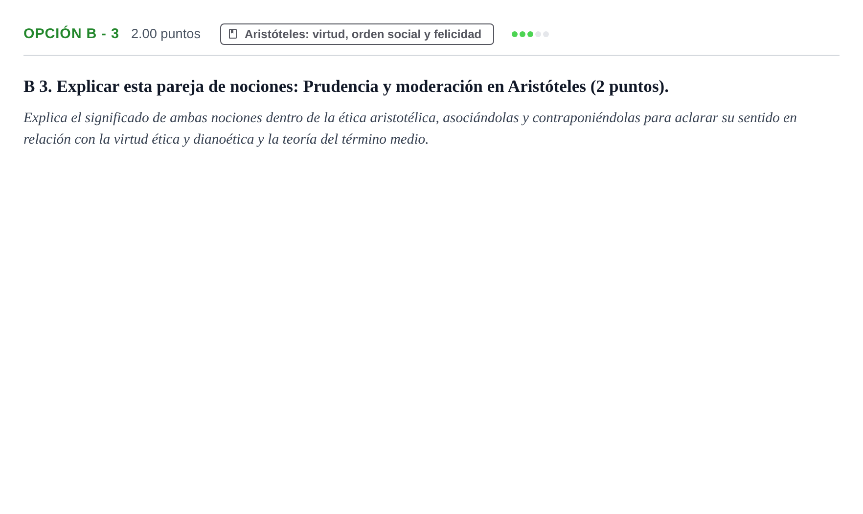 Enunciado: Opción B - 3 · Historia de la Filosofía PAU Murcia Ordinaria 2023