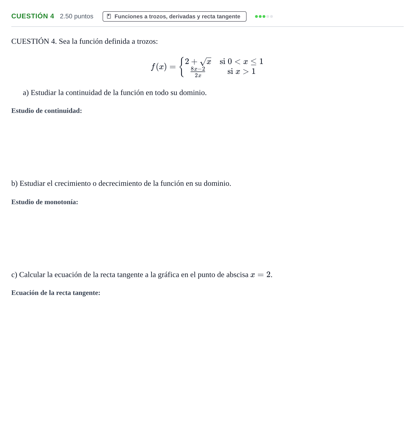 Enunciado: Cuestión 4 · Matemáticas aplicadas a las Ciencias Sociales II PAU Murcia Ordinaria 2023