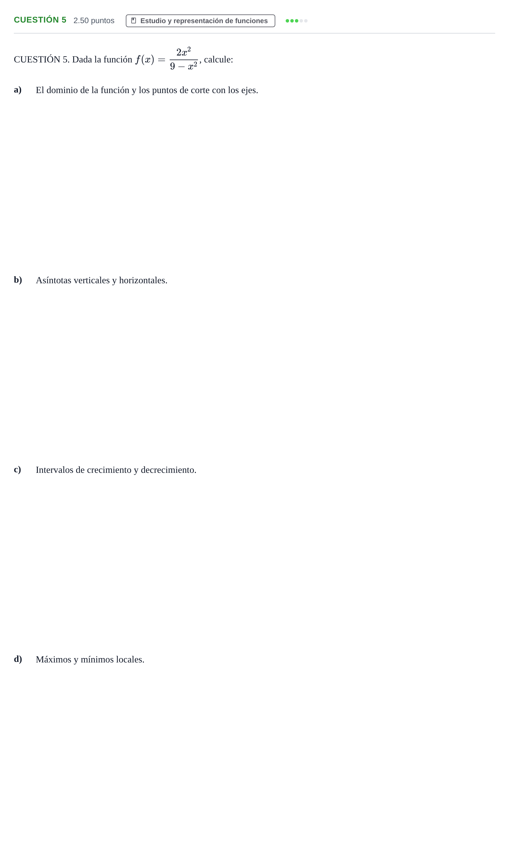 Enunciado: Cuestión 5 · Matemáticas aplicadas a las Ciencias Sociales II PAU Murcia Ordinaria 2023