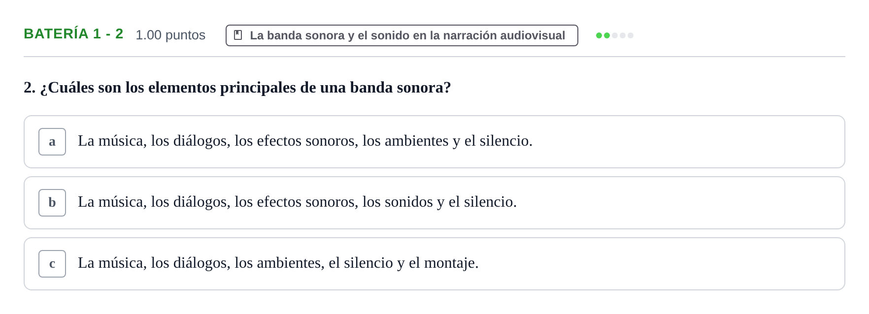 Enunciado: Ejercicio Batería 1 - 2 · Cultura Audiovisual II PAU Murcia Extraordinaria 2023