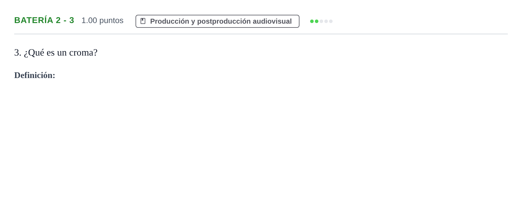 Enunciado: Ejercicio Batería 2 - 3 · Cultura Audiovisual II PAU Murcia Extraordinaria 2023