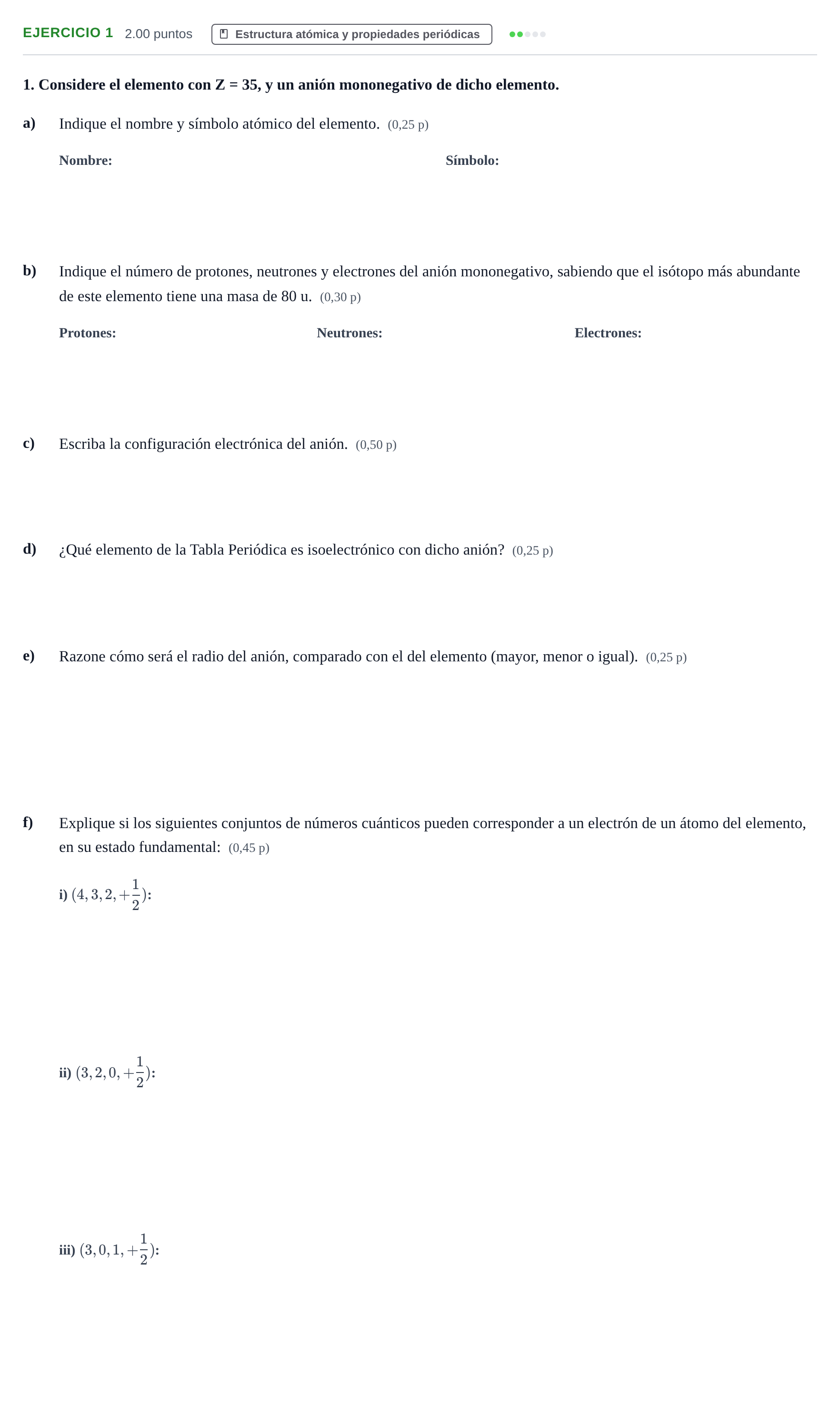 Enunciado: Problema 1 · Química PAU Murcia Ordinaria 2023