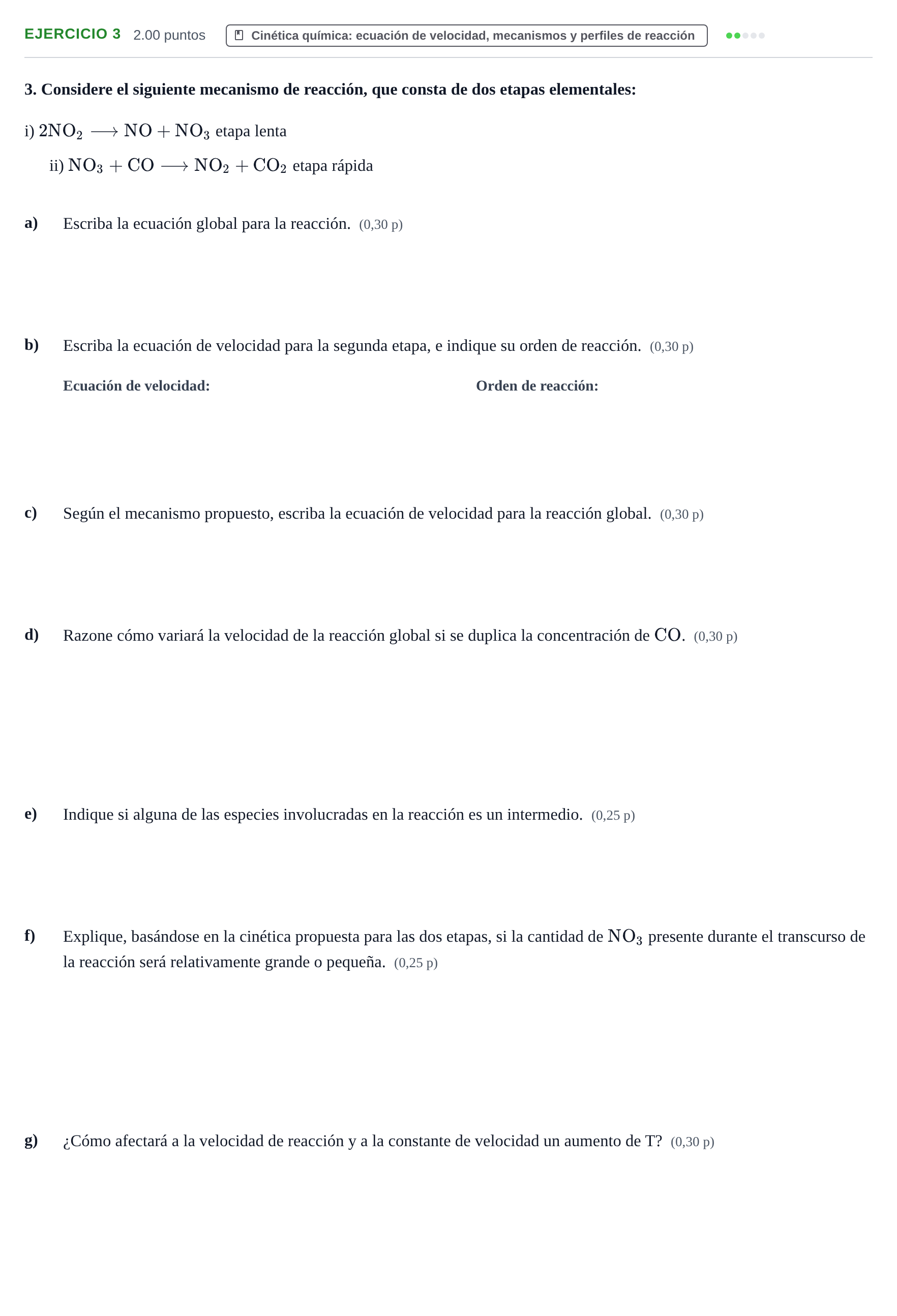 Enunciado: Problema 3 · Química PAU Murcia Ordinaria 2023
