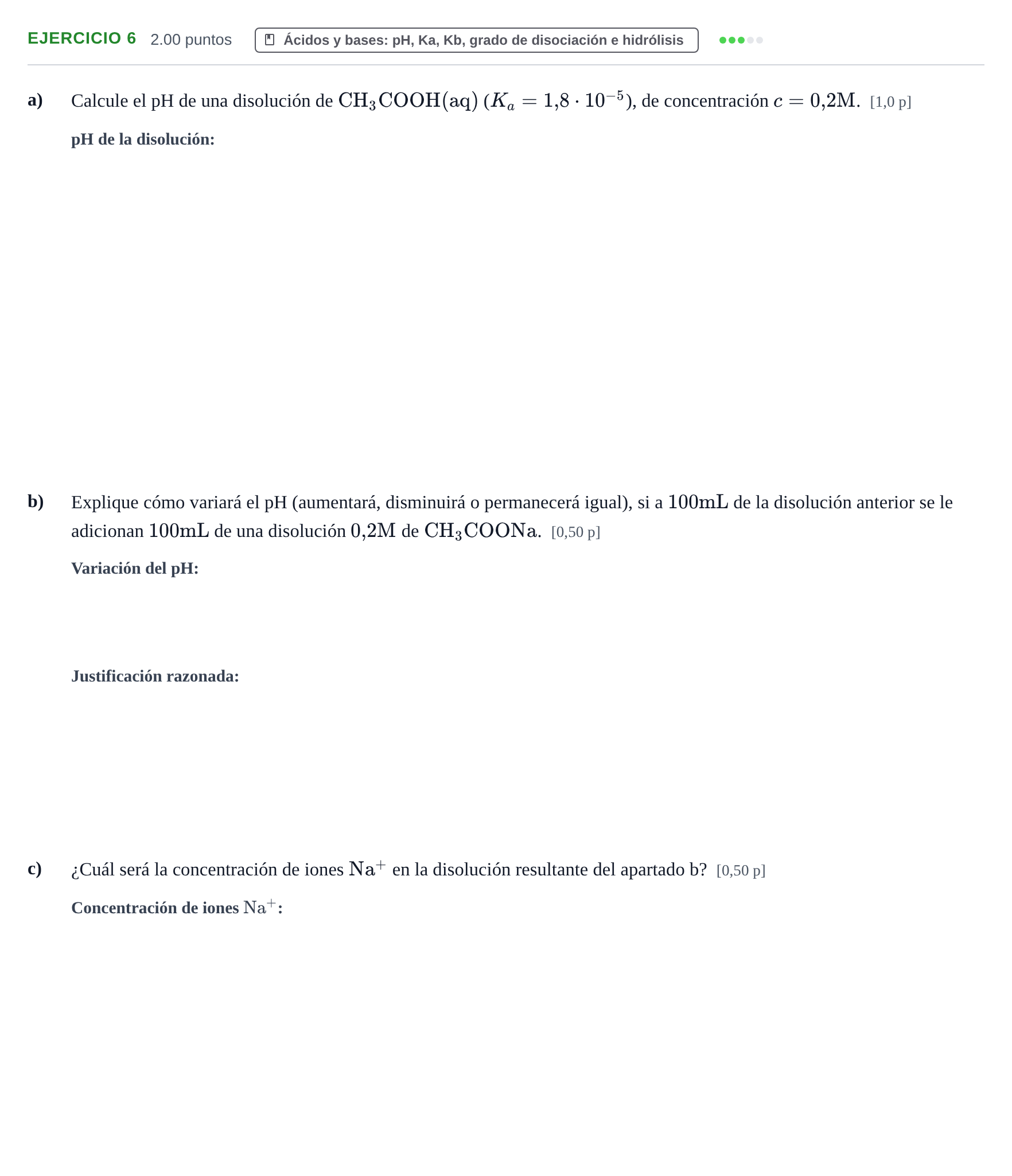 Enunciado: Problema 6 · Química PAU Murcia Ordinaria 2023