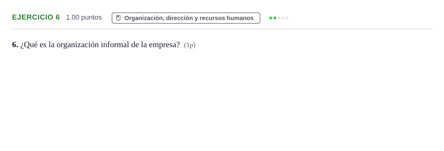 Enunciado: Problema 6 · Empresa y Diseño de Modelos de Negocio PAU Murcia Extraordinaria 2023