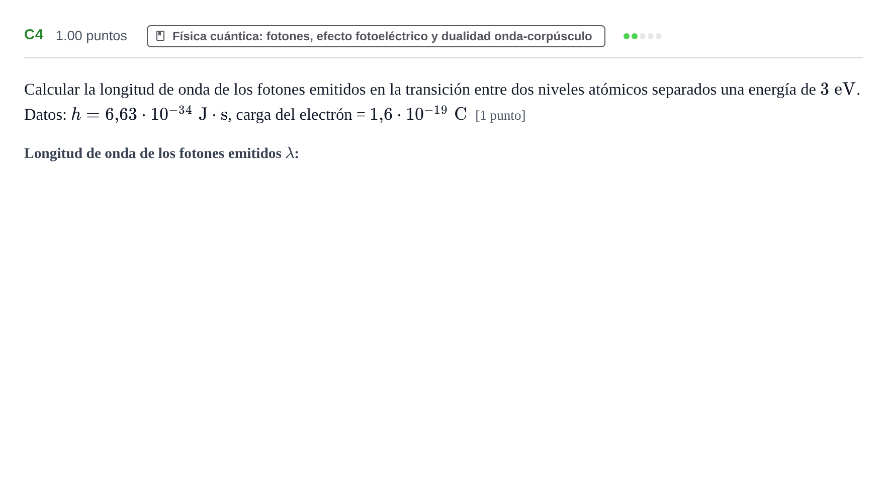 Enunciado: Ejercicio C4 · Física PAU Murcia Extraordinaria 2023