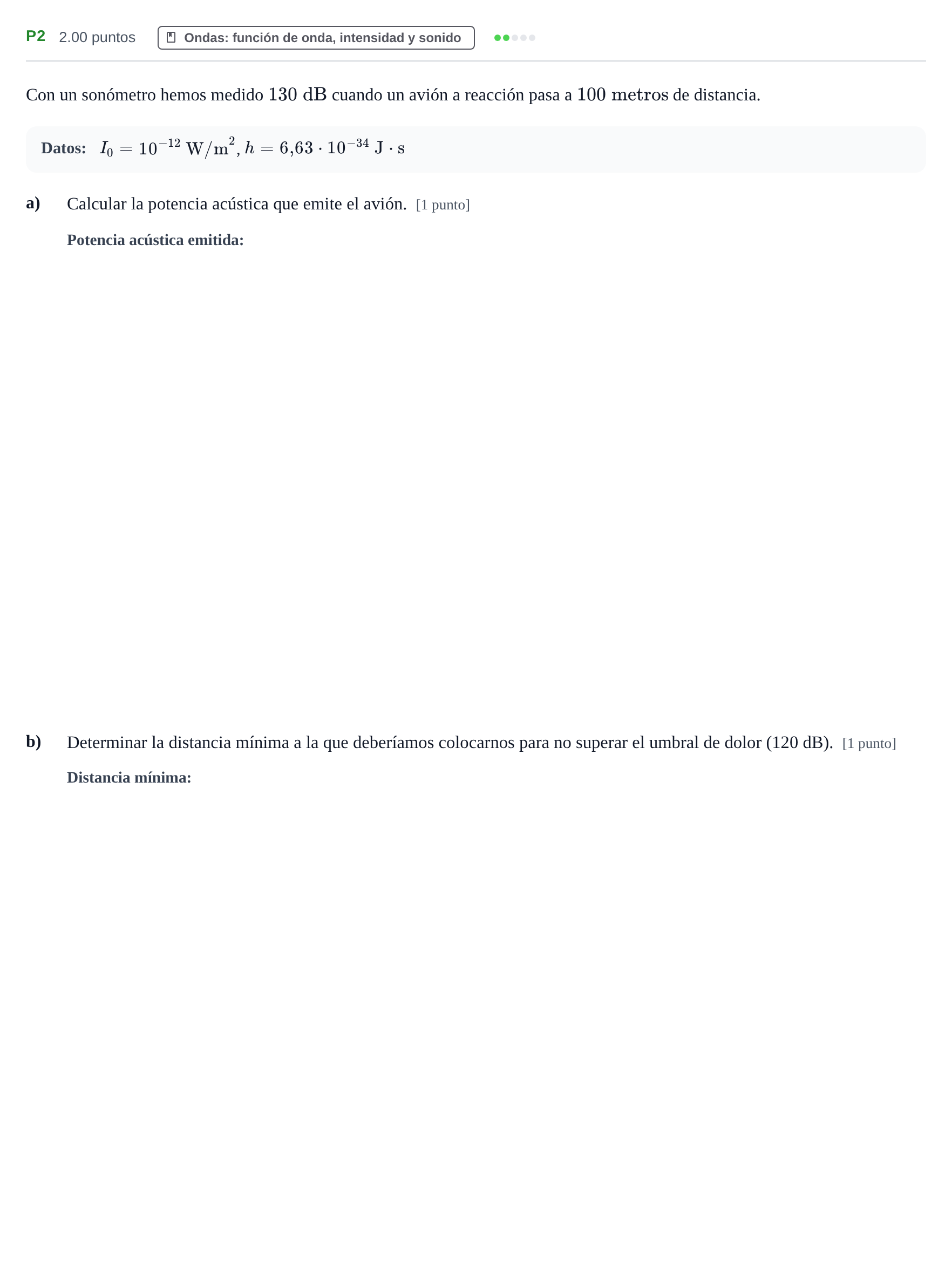 Enunciado: Ejercicio P2 - Ondas · Física PAU Murcia Extraordinaria 2023