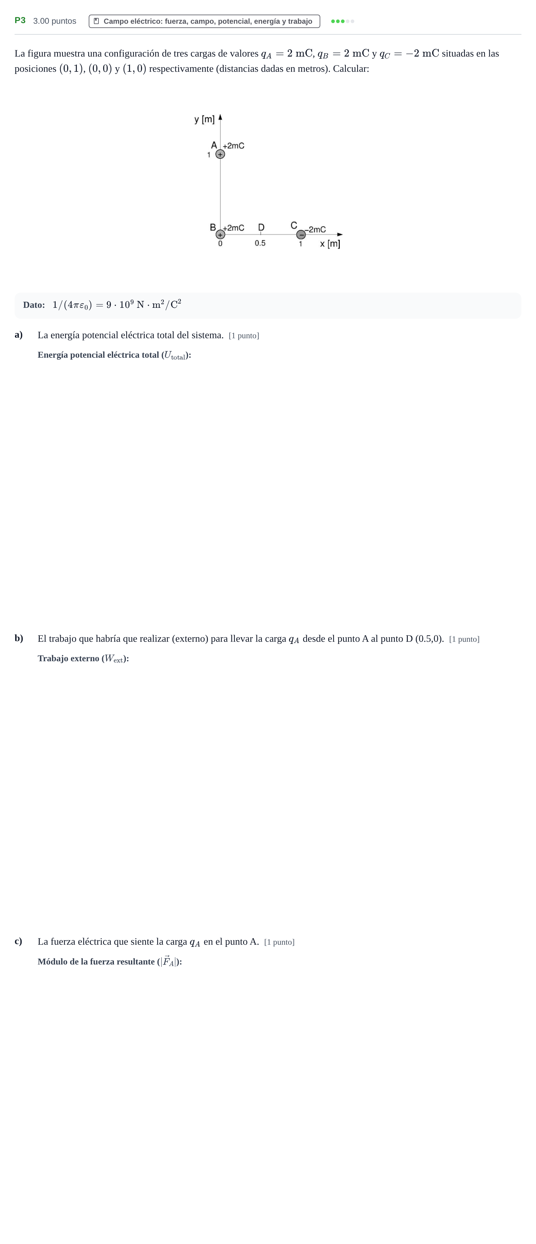 Enunciado: Ejercicio P3 · Física PAU Murcia Extraordinaria 2023