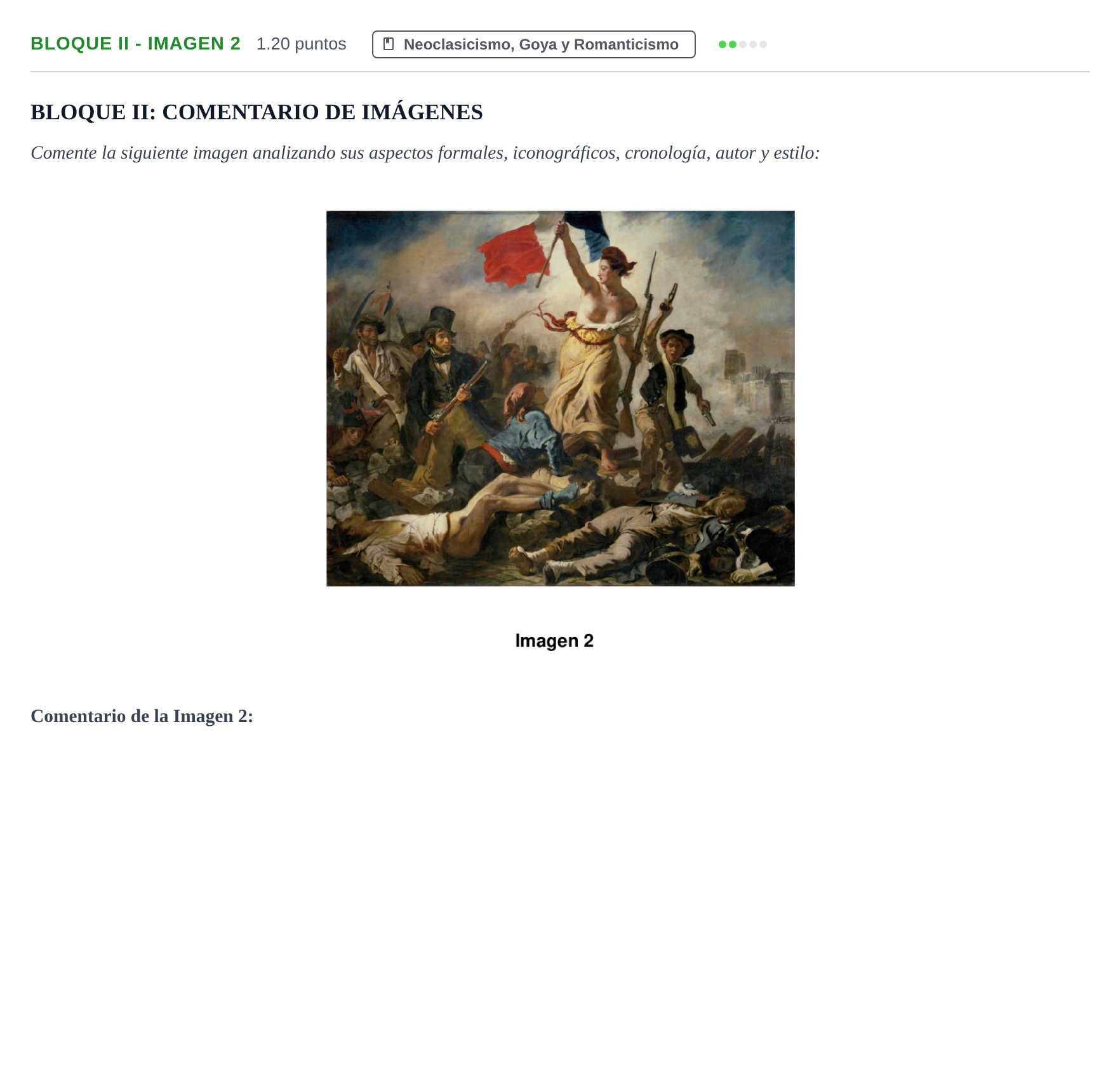 Enunciado: Bloque II - Imagen 2 · Fundamentos Artísticos PAU Murcia Extraordinaria 2023