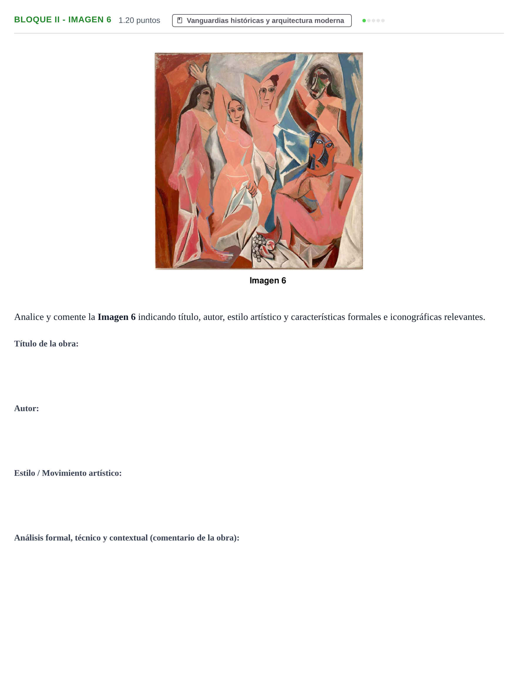 Enunciado: Bloque II - Imagen 6 · Fundamentos Artísticos PAU Murcia Extraordinaria 2023