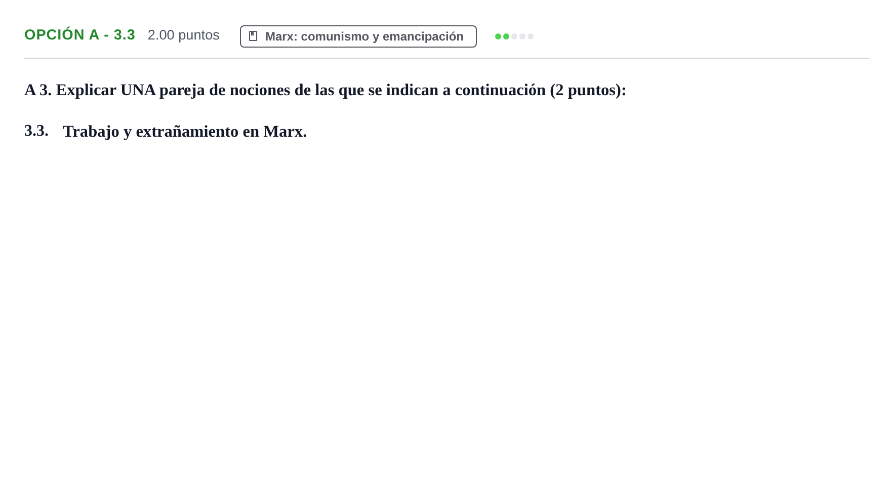 Enunciado: Opción A - 3.3 · Historia de la Filosofía PAU Murcia Extraordinaria 2023