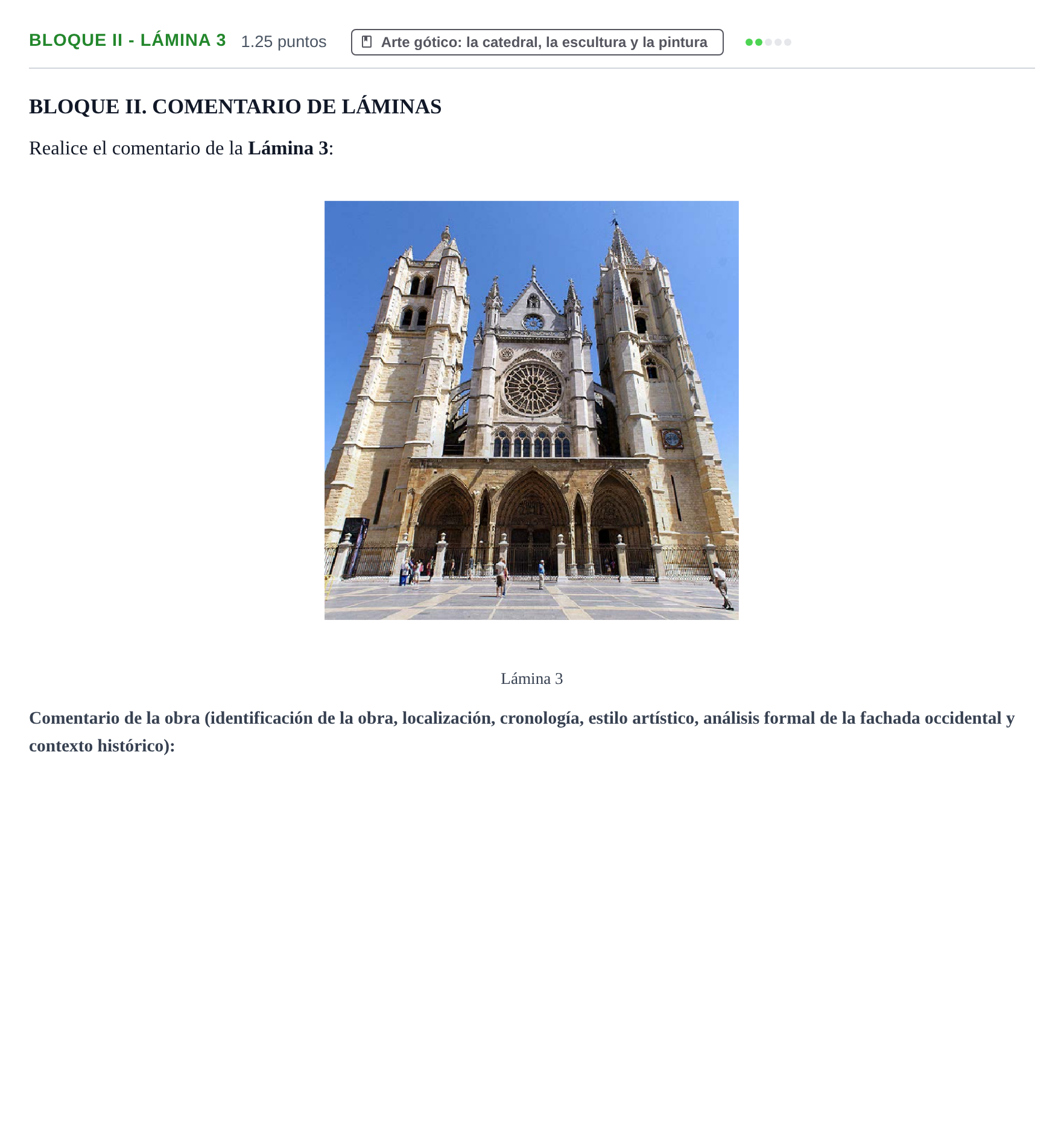 Enunciado: Bloque II - Lámina 3 · Historia del Arte PAU Murcia Extraordinaria 2023