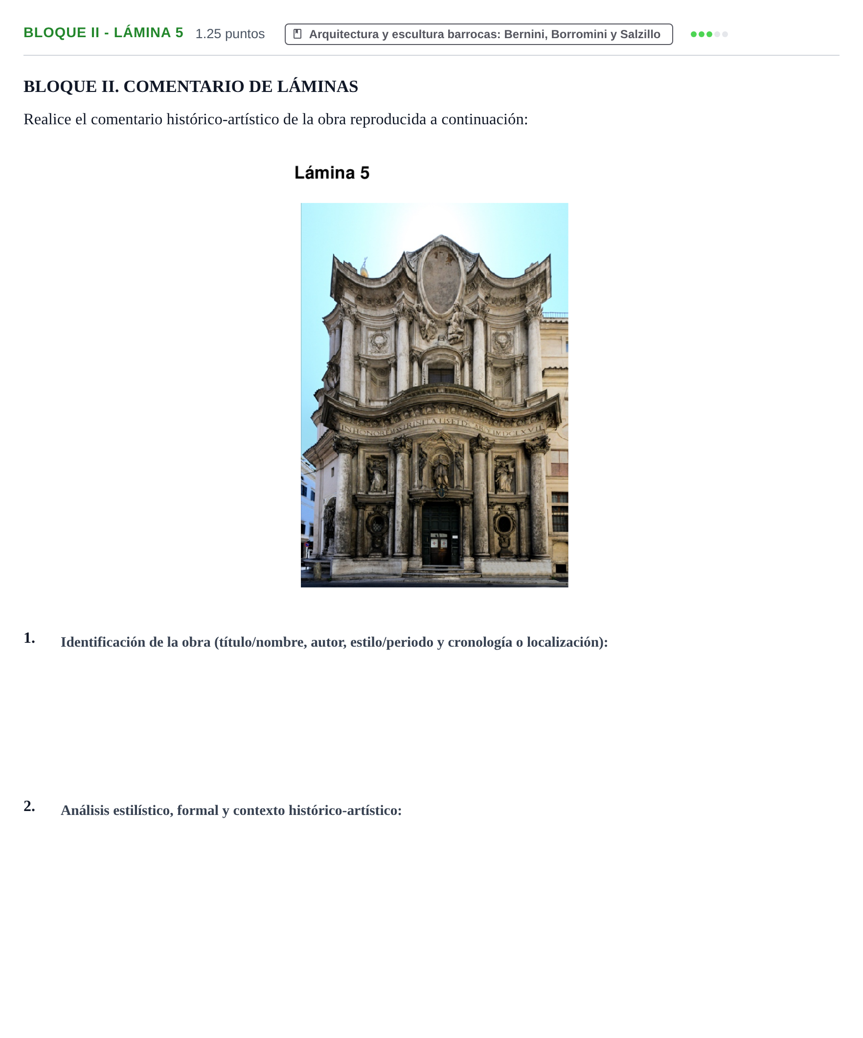 Enunciado: Bloque II - Lámina 5 · Historia del Arte PAU Murcia Extraordinaria 2023