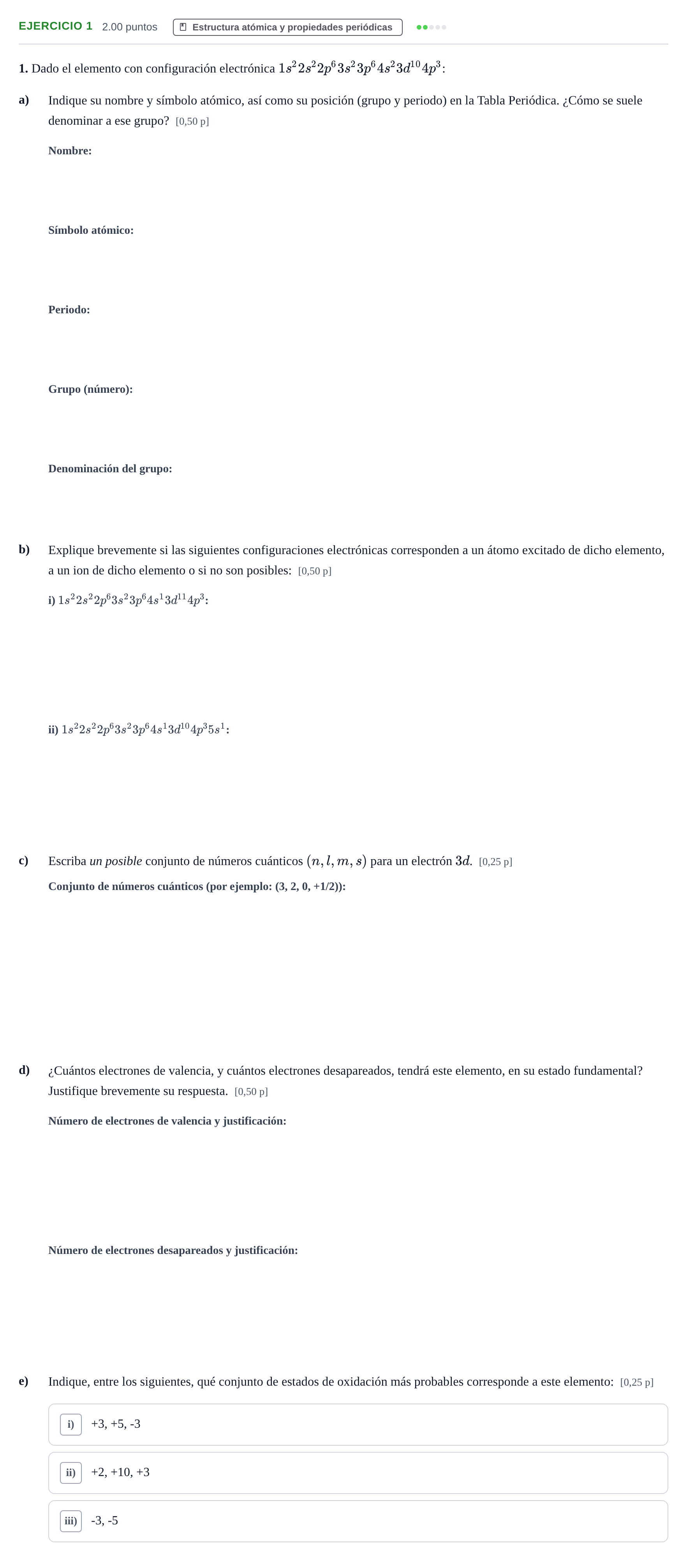Enunciado: Problema 1 · Química PAU Murcia Extraordinaria 2023