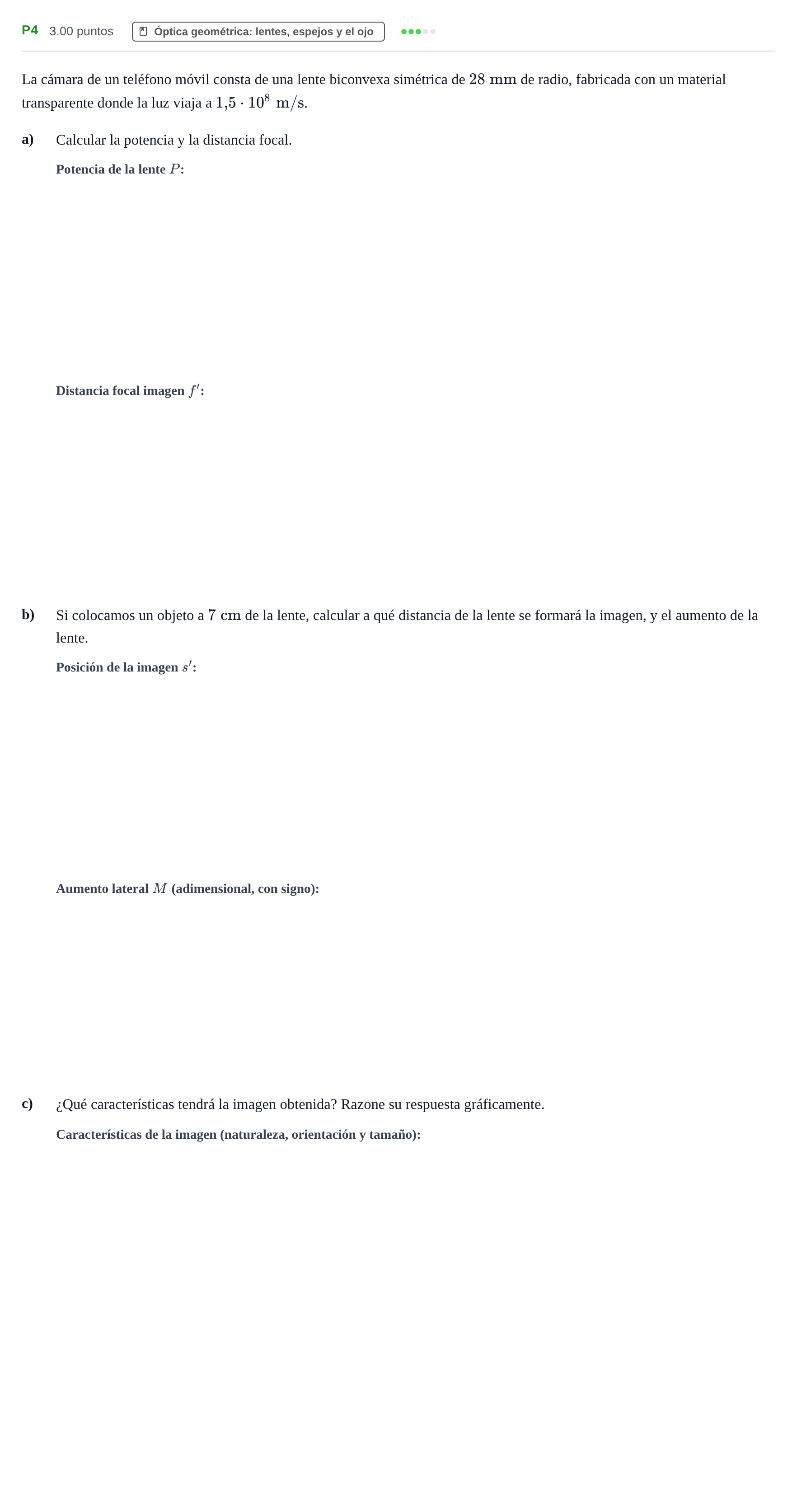 Enunciado: Ejercicio P4 · Física PAU Murcia Ordinaria 2022